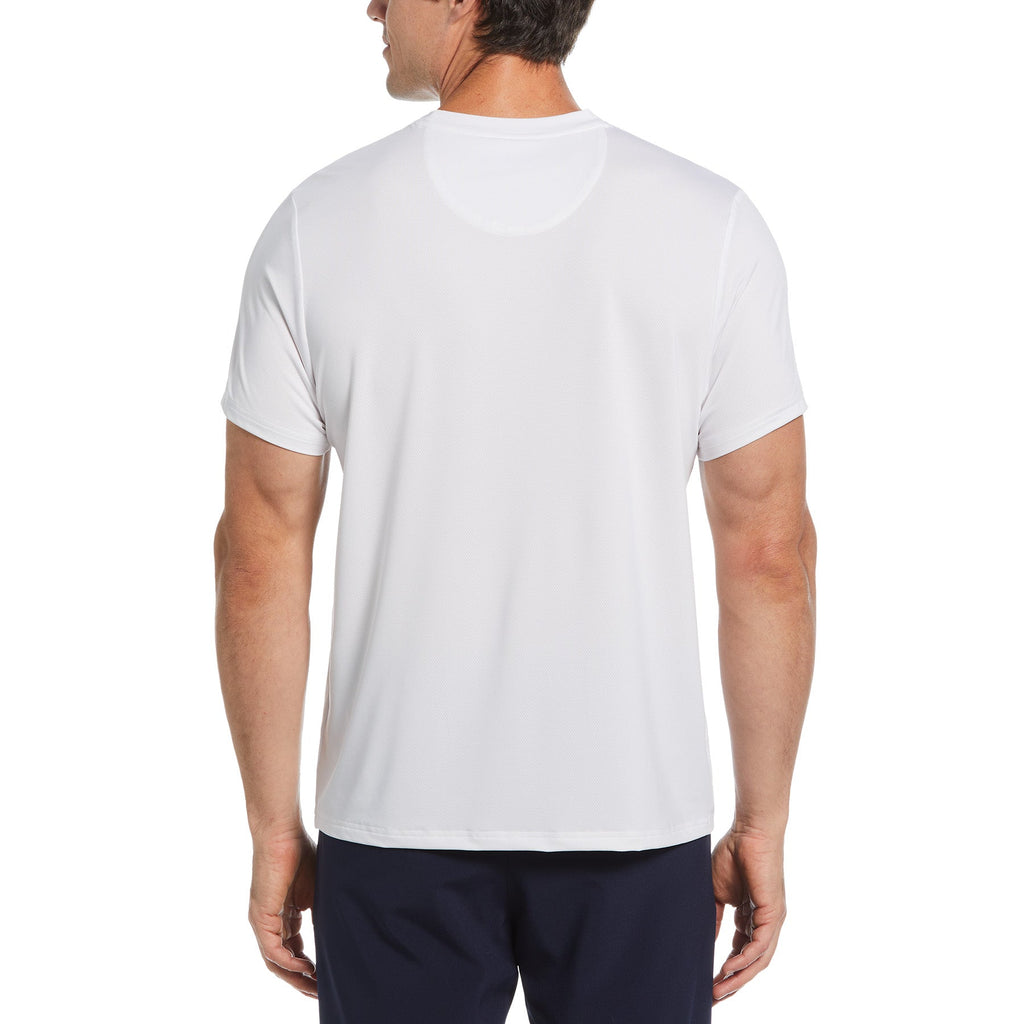 Original Penguin Colour Block Abstract Print Performance Tennis T-Shirt In Bright White(Color Block Abstract Print Performance Tennis Tee White O1kfe007gg 118)