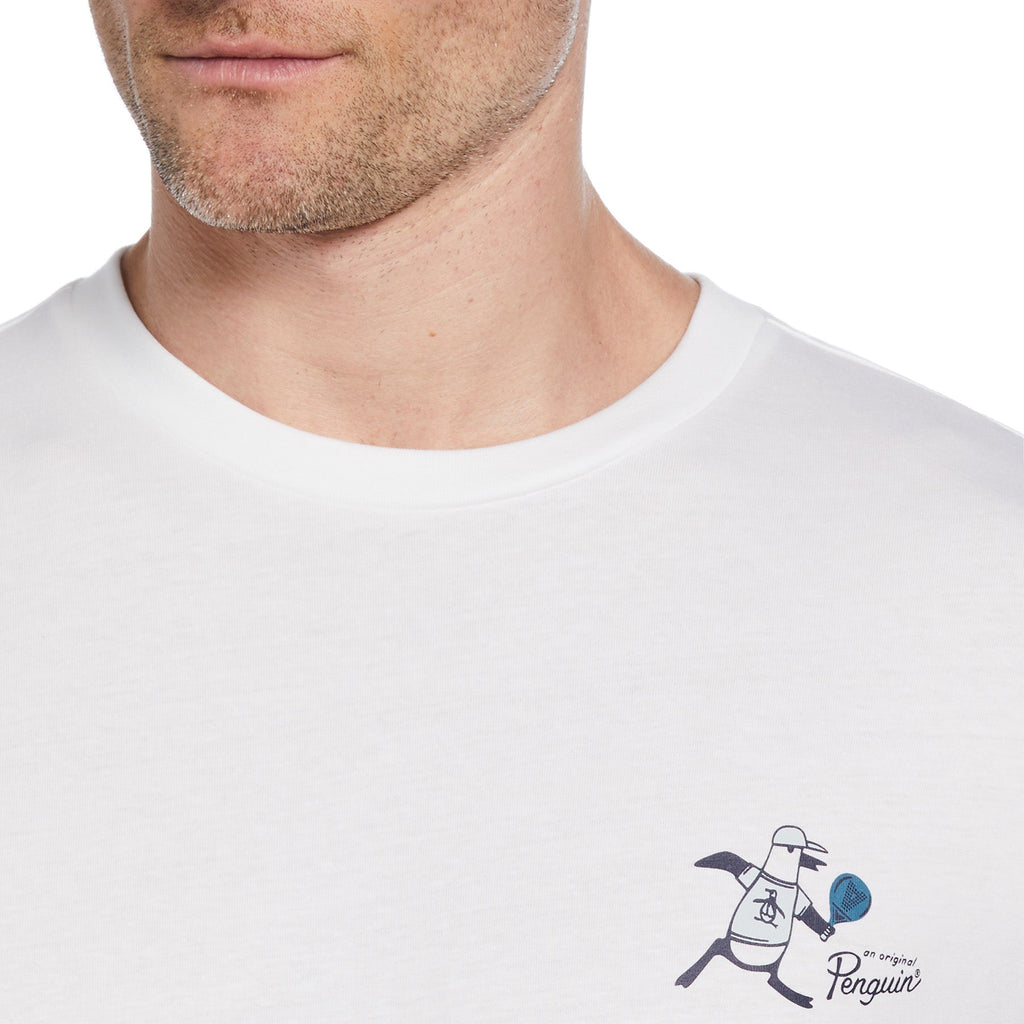 Original Penguin Padel Graphic T-Shirt In Bright White(Padel Graphic T Shirt White O1kfe006gg 118)