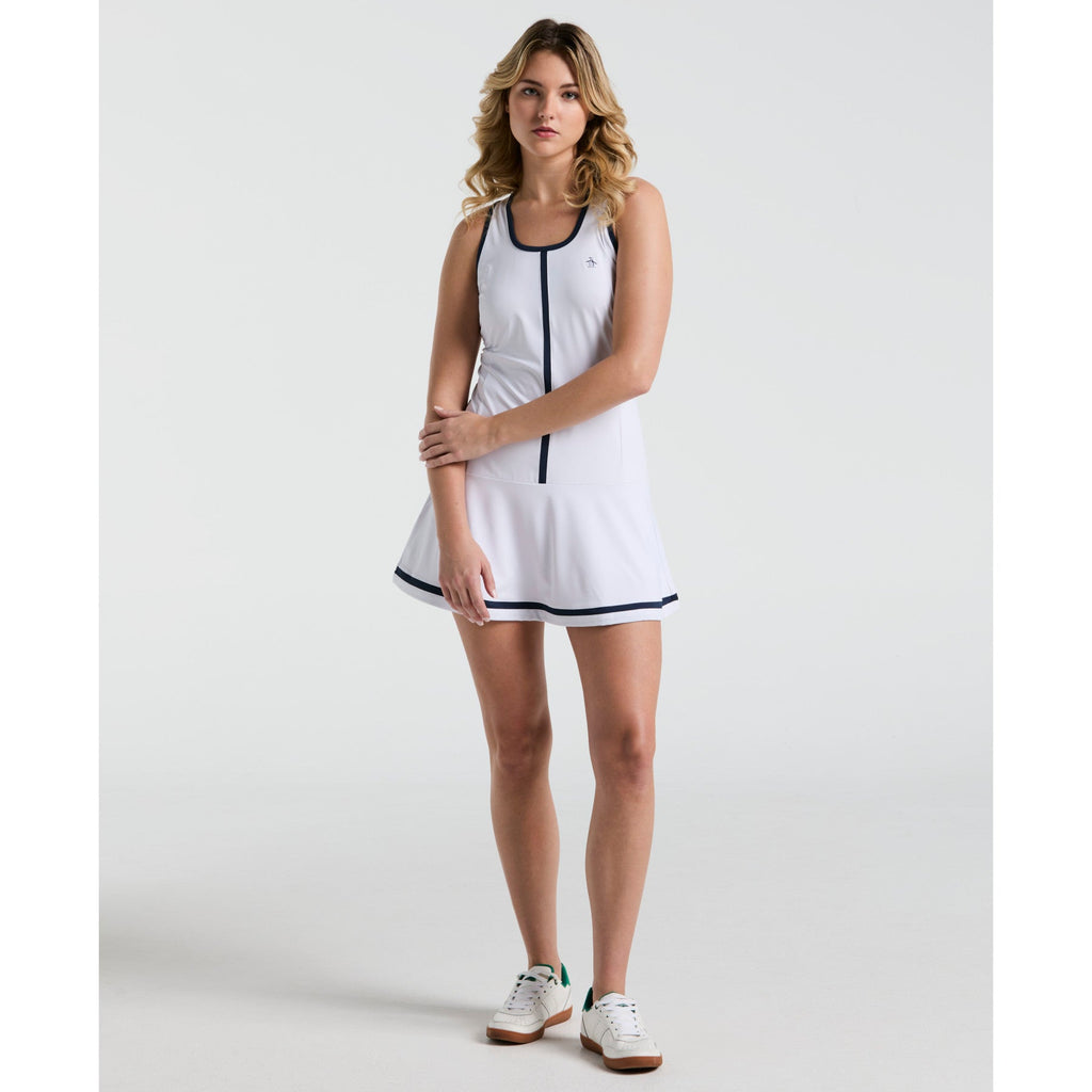 Original Penguin Women's Colour Block Tennis Dress In Bright White(Womens Colour Block Tennis Dress White O1dfe022gg 118)