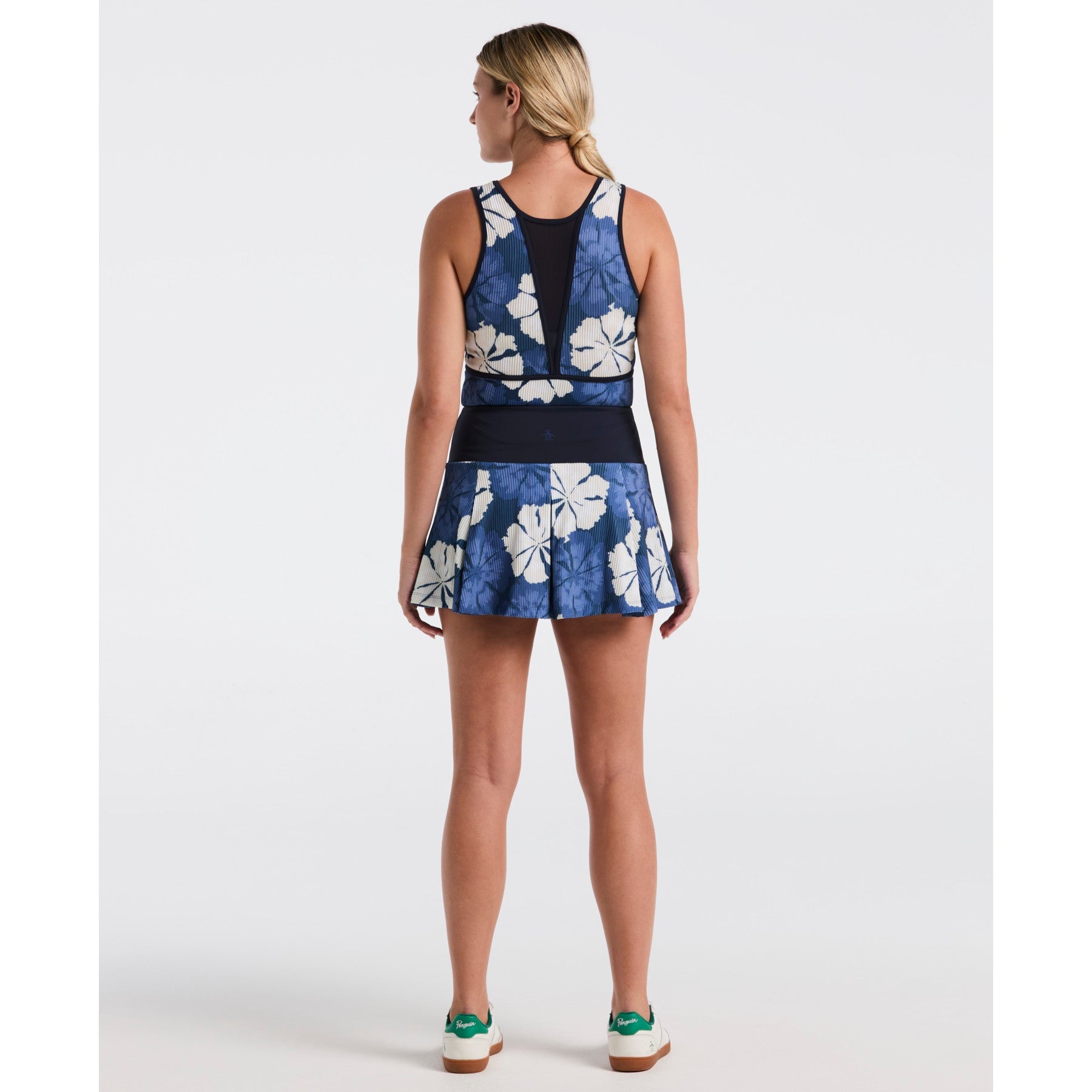 Original Penguin Women's Fuji Floral Tennis Skort In Black Iris(Womens Fuji Floral Tennis Skort Blue O1kbff17gg 417)