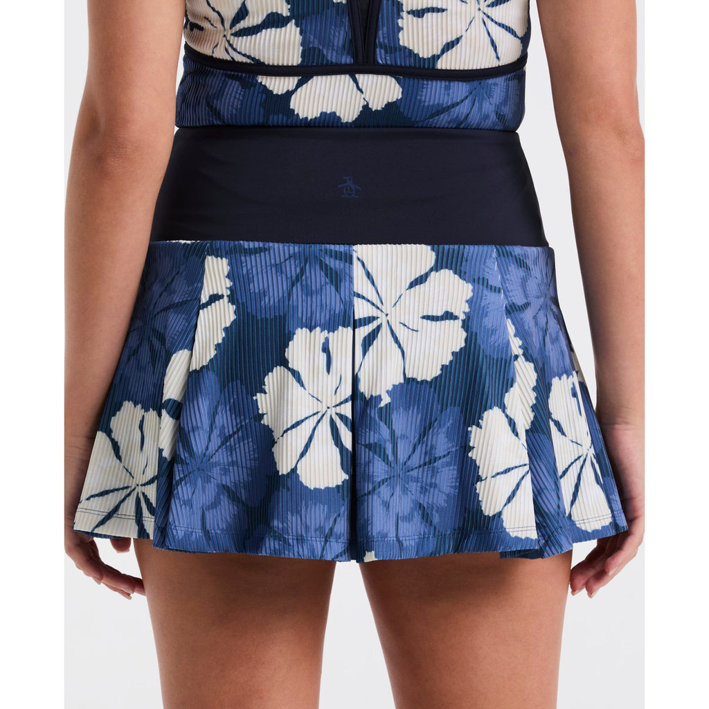 Original Penguin Women's Fuji Floral Tennis Skort In Black Iris(Womens Fuji Floral Tennis Skort Blue O1kbff17gg 417)