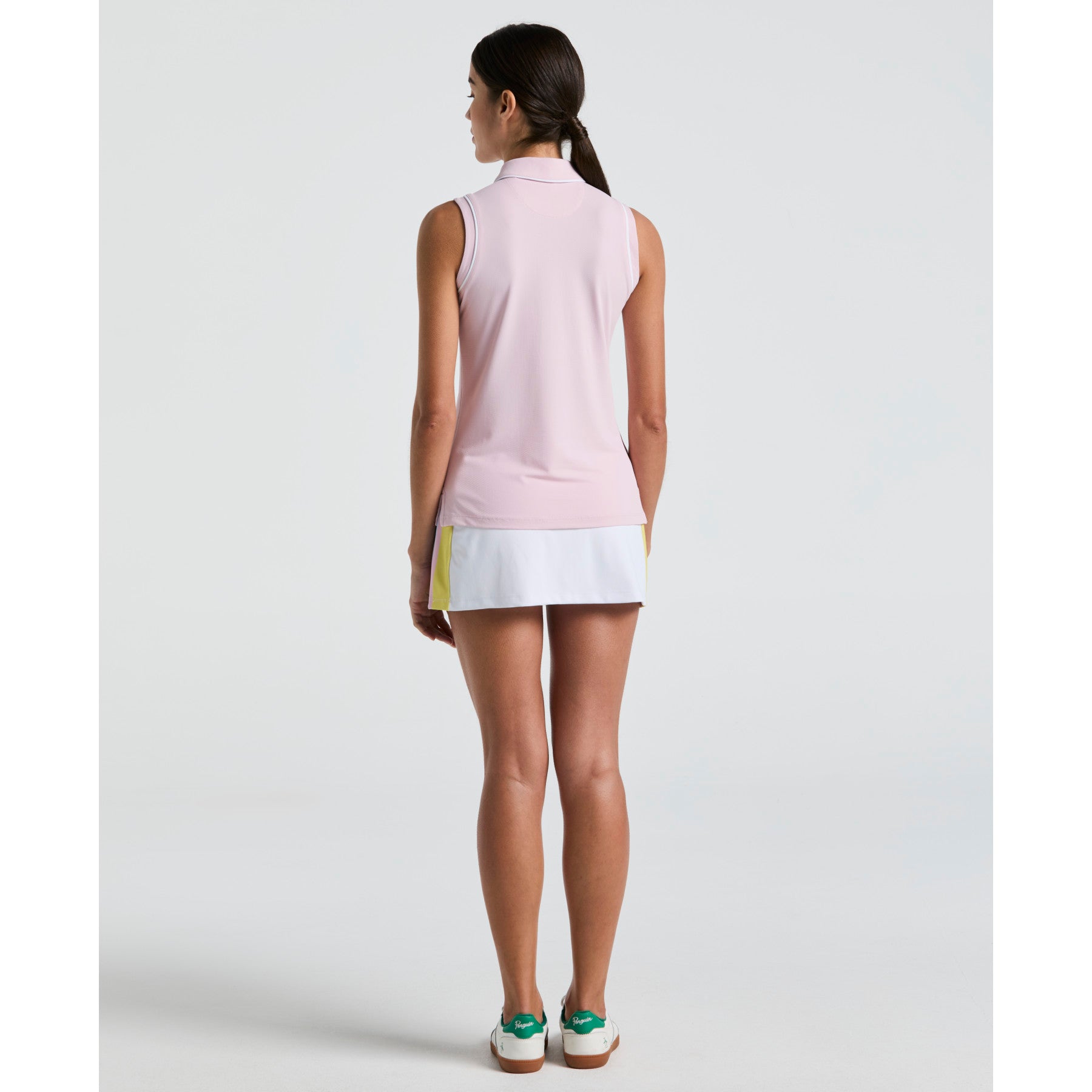 Original Penguin Women's Side Striped Ribbed Tennis Skort In Bright White(Womens Side Striped Ribbed Tennis Skort White O1kbsf09gg 118)