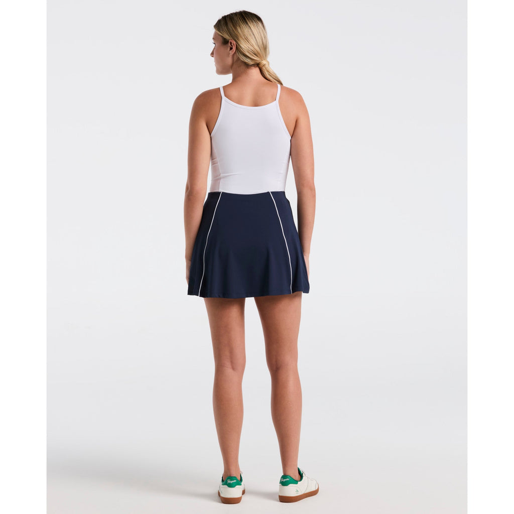 Original Penguin Women's Colour Block Flounce Tennis Skort In Black Iris(Womens Colour Block Flounce Tennis Skort Blue O1kbsf19gg 417)