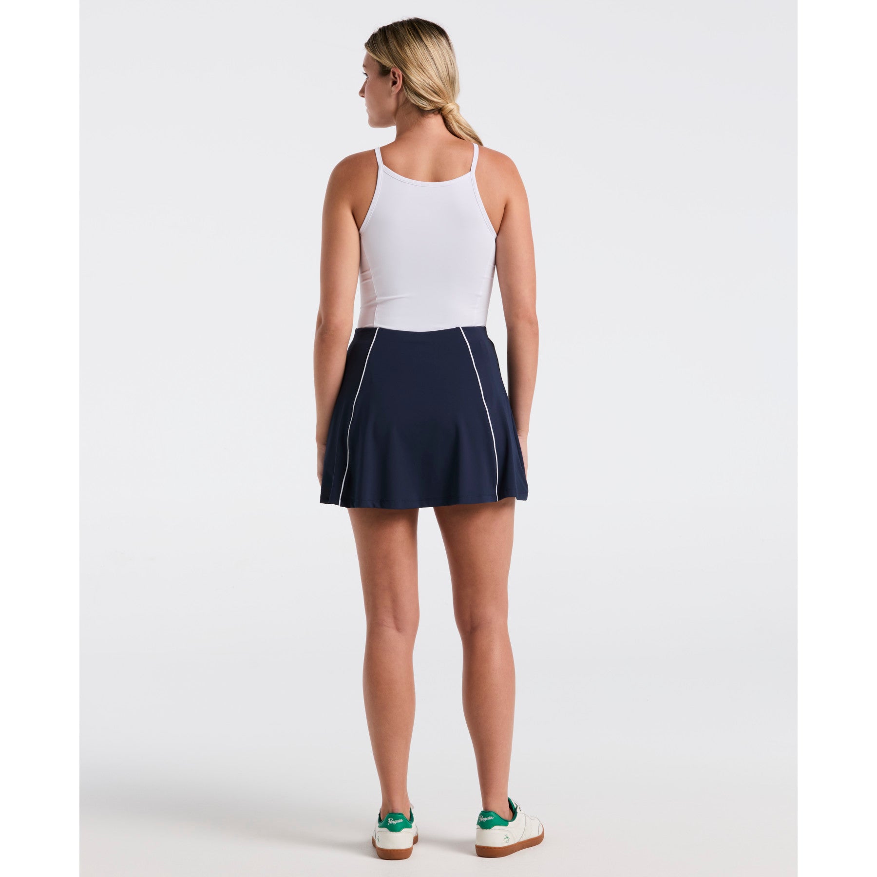 Original Penguin Women's Colour Block Flounce Tennis Skort In Black Iris(Womens Colour Block Flounce Tennis Skort Blue O1kbsf19gg 417)