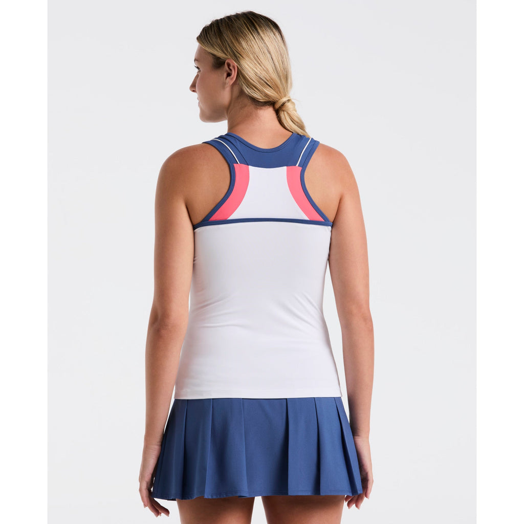 Original Penguin Women's Colourblock Tennis Tank Top In Bright White(Womens Colourblock Tennis Tank Top White O1kff018gg 118)
