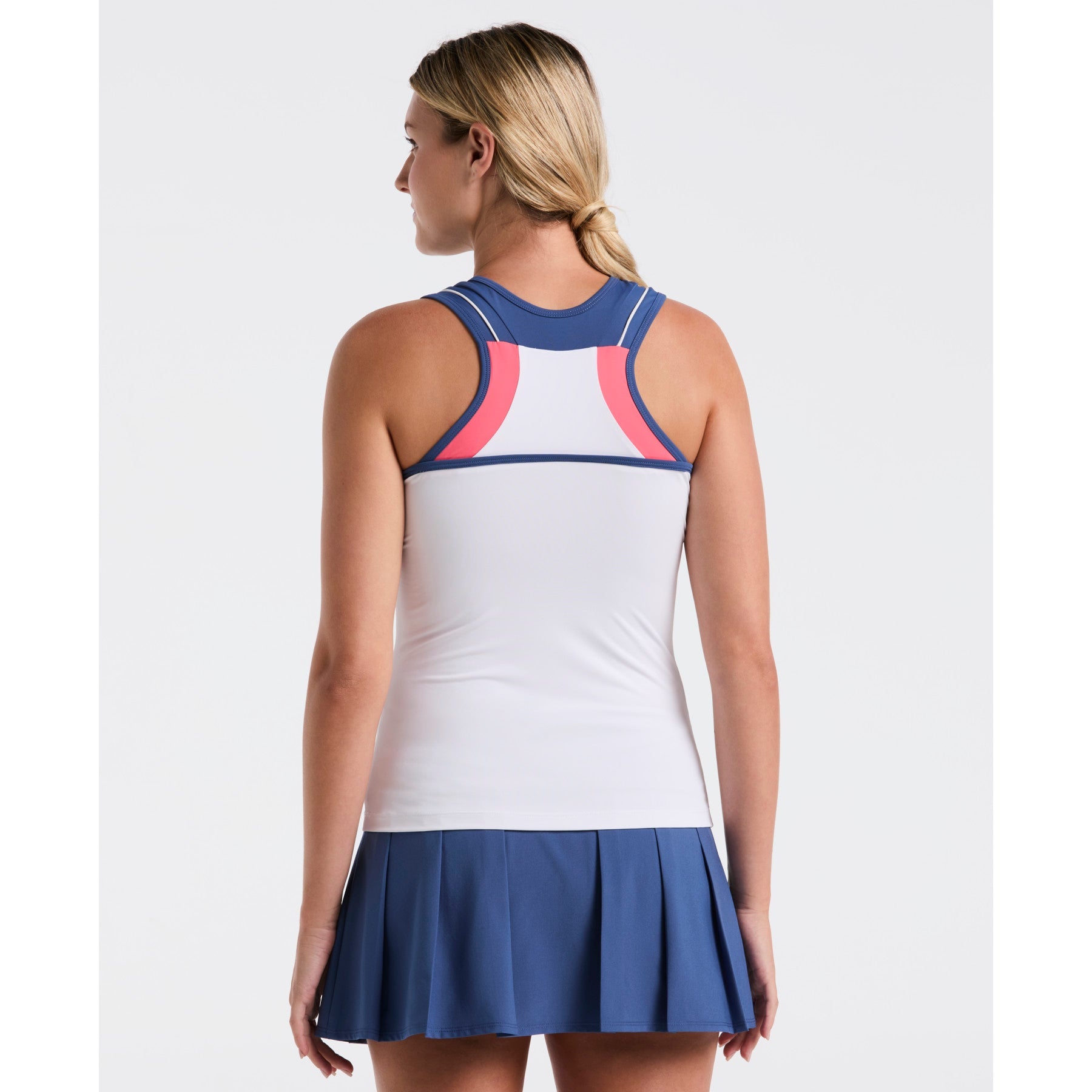Original Penguin Women's Colourblock Tennis Tank Top In Bright White(Womens Colourblock Tennis Tank Top White O1kff018gg 118)