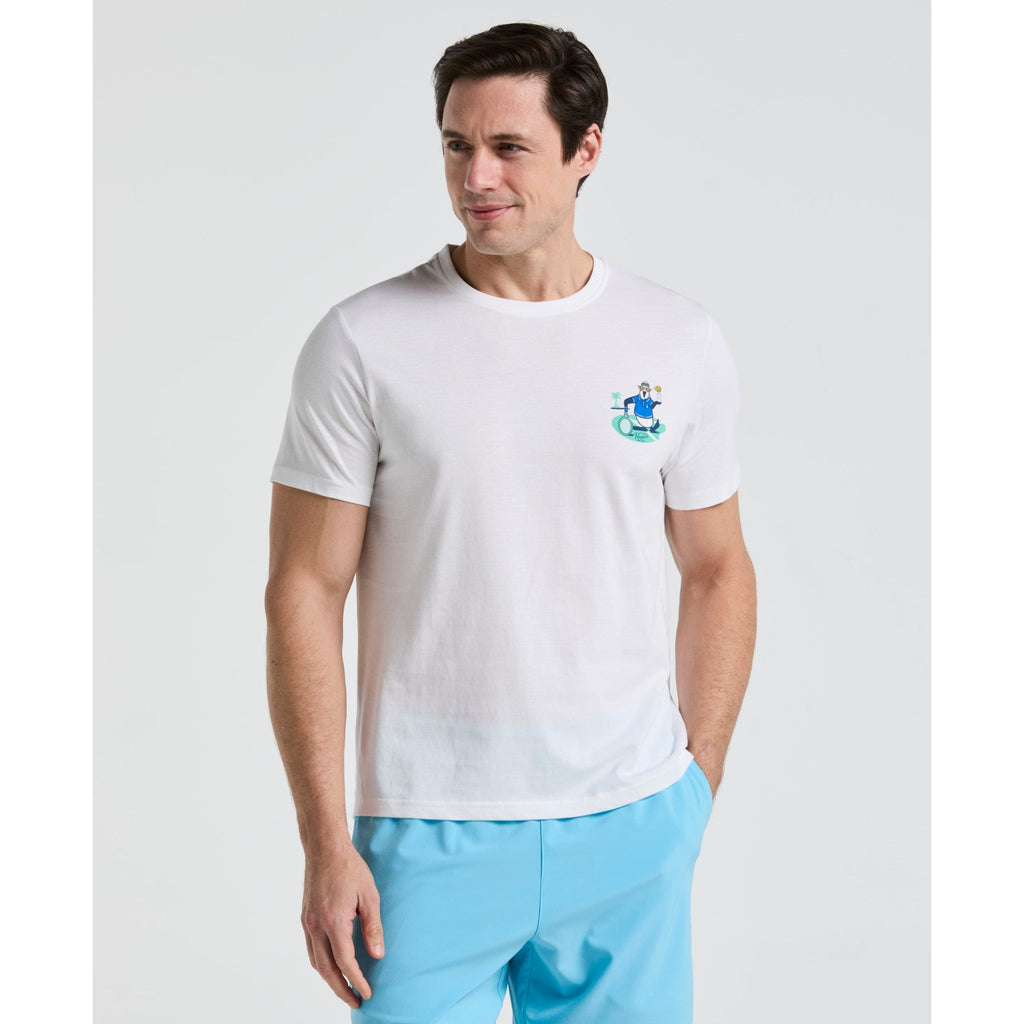 Original Penguin Trademark Graphic Tennis T-Shirt In Bright White(Trademark Graphic Tennis T Shirt White O1ksf009gg 118)