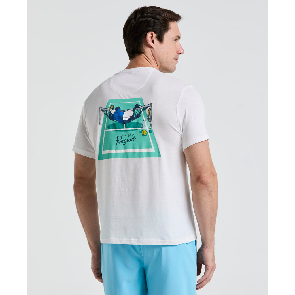 Original Penguin Trademark Graphic Tennis T-Shirt In Bright White(Trademark Graphic Tennis T Shirt White O1ksf009gg 118)