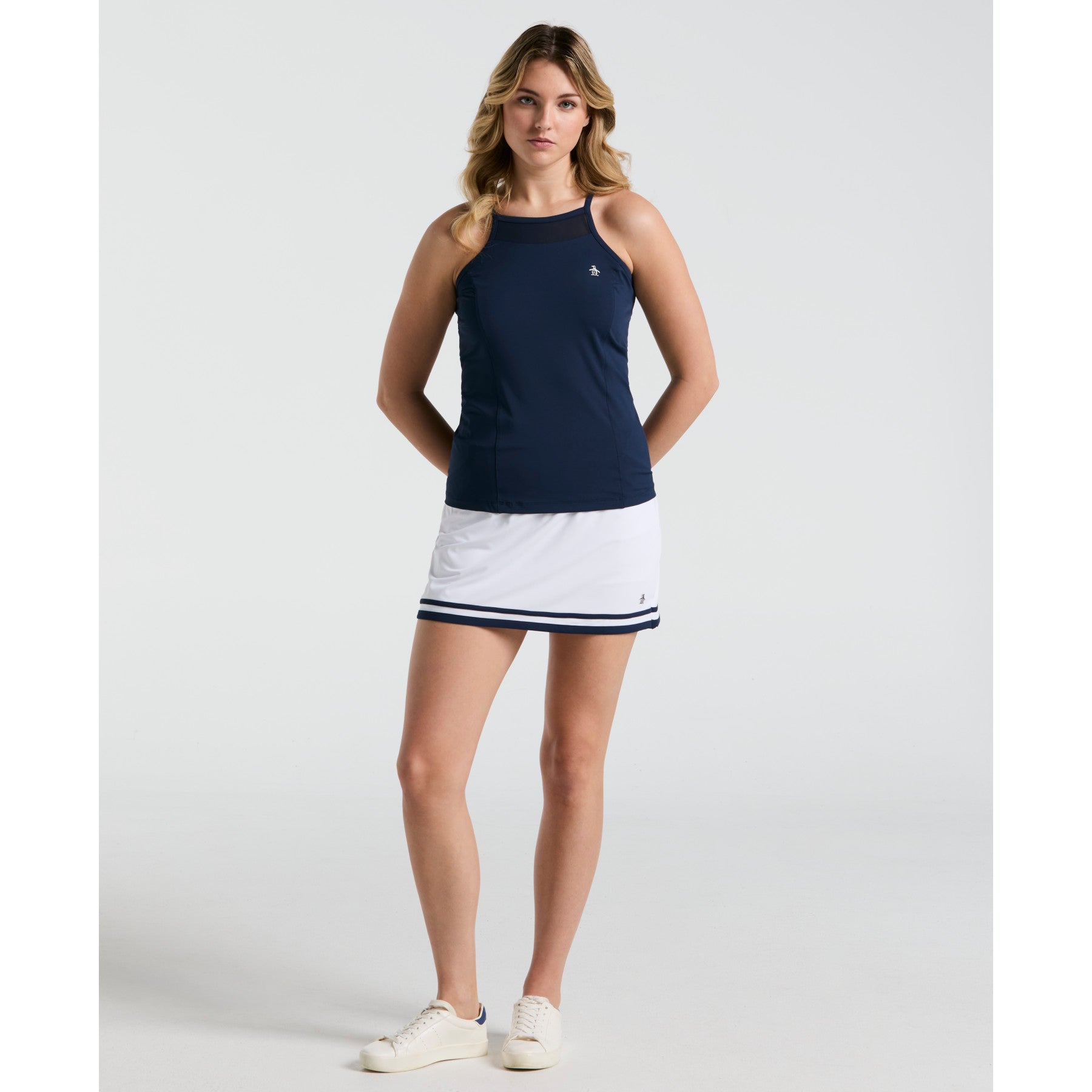 Original Penguin Women's Tennis Tank Top In Black Iris(Womens Tennis Tank Top Blue O1ksf026gg 417)