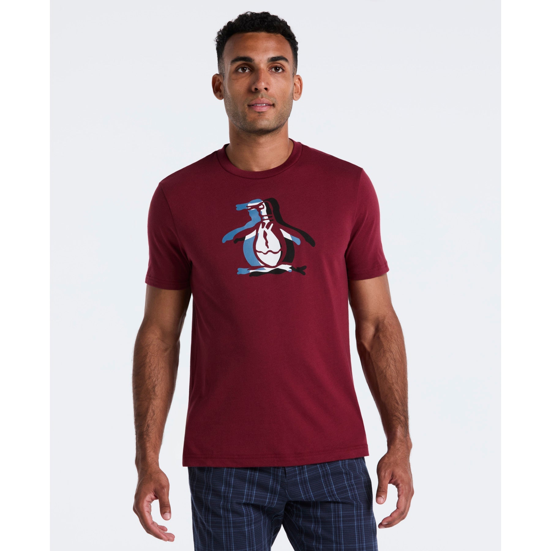 Original Penguin Overlap Pete Graphic T-Shirt In Cabernet(Overlap Pete Graphic T Shirt Red Ockf2553gp 605)