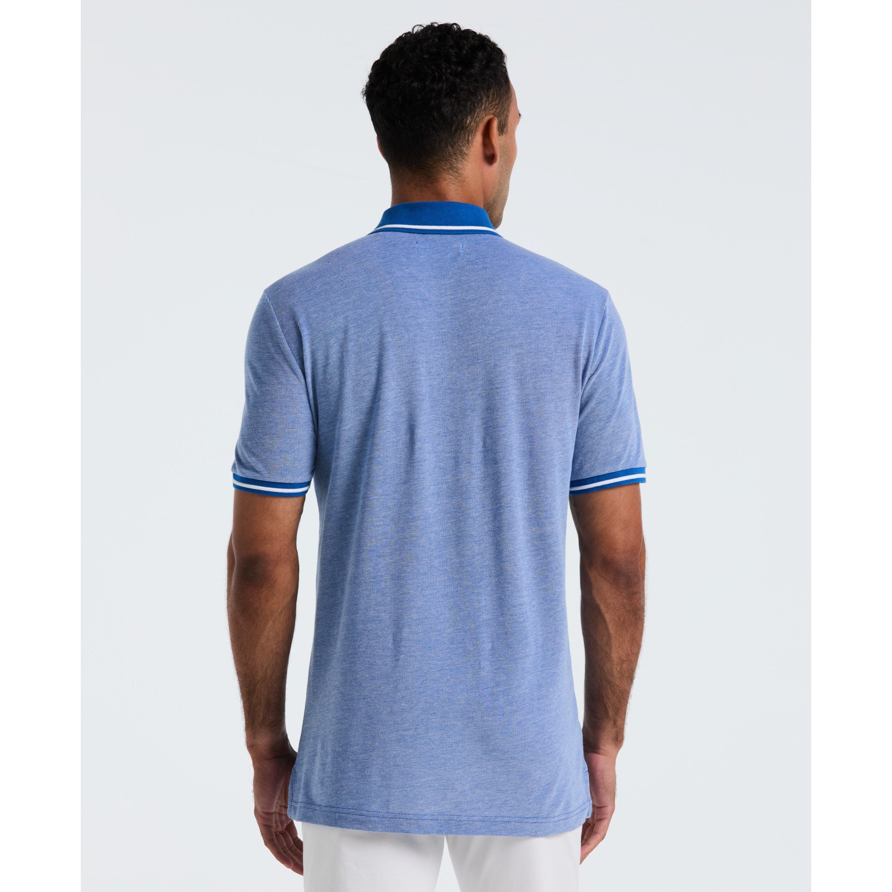 Original Penguin Birdseye Pique Tipped Polo Shirt In Classic Blue(Birdseye Pique Tipped Polo Shirt Blue Ocksb510gp 488)