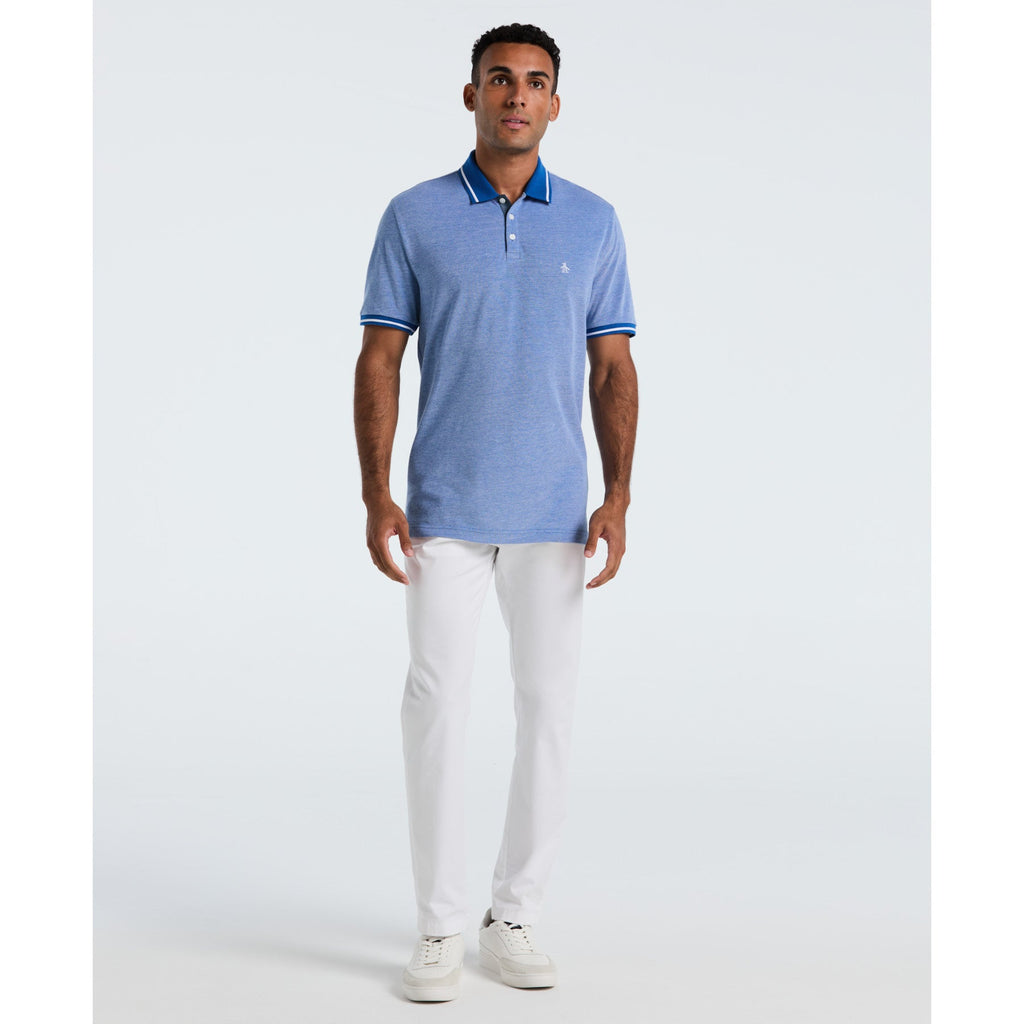 Original Penguin Birdseye Pique Tipped Polo Shirt In Classic Blue(Birdseye Pique Tipped Polo Shirt Blue Ocksb510gp 488)