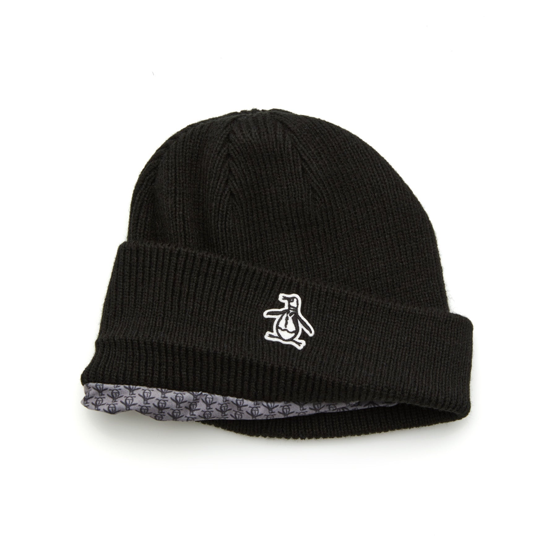 Original Penguin Cuffed Beanie In Caviar(Cuffed Golf Beanie Black Ogafe071gg 001)