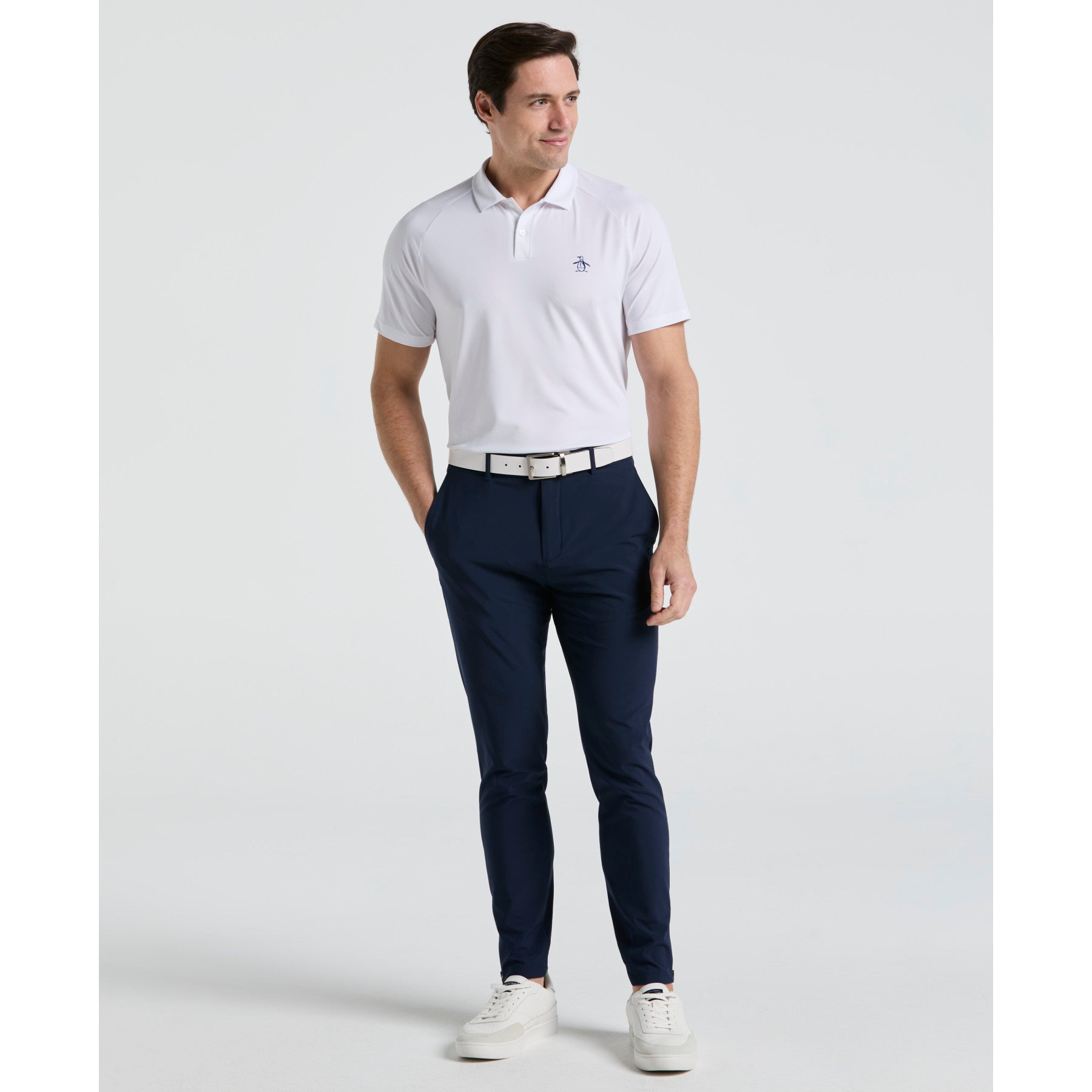 Original Penguin Flat Front Golf Joggers In Black Iris(Flat Front Golf Jogger Blue Ogbse076gg 417)