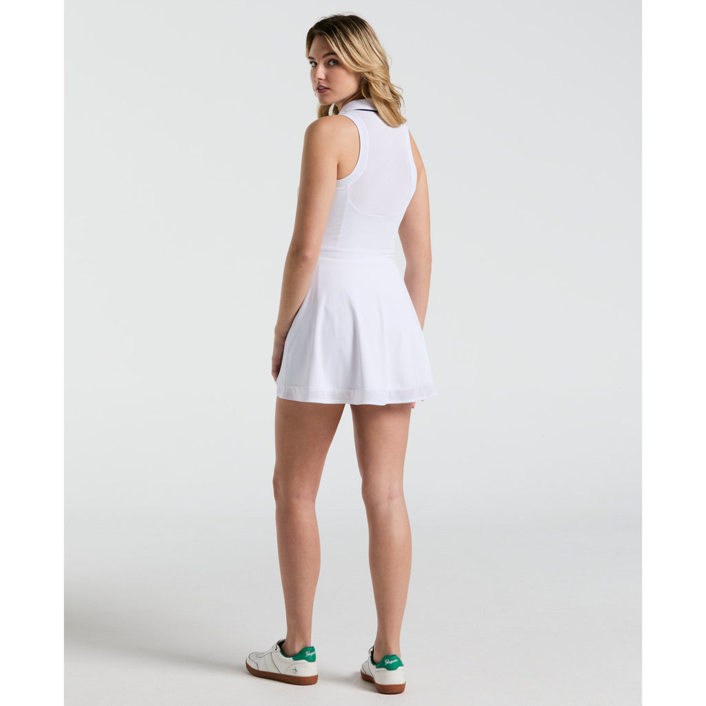Original Penguin Women's Veronica Sleeveless Dress In Bright White(Veronica Golf Dress With Shorts White Ogdse054gg 118)