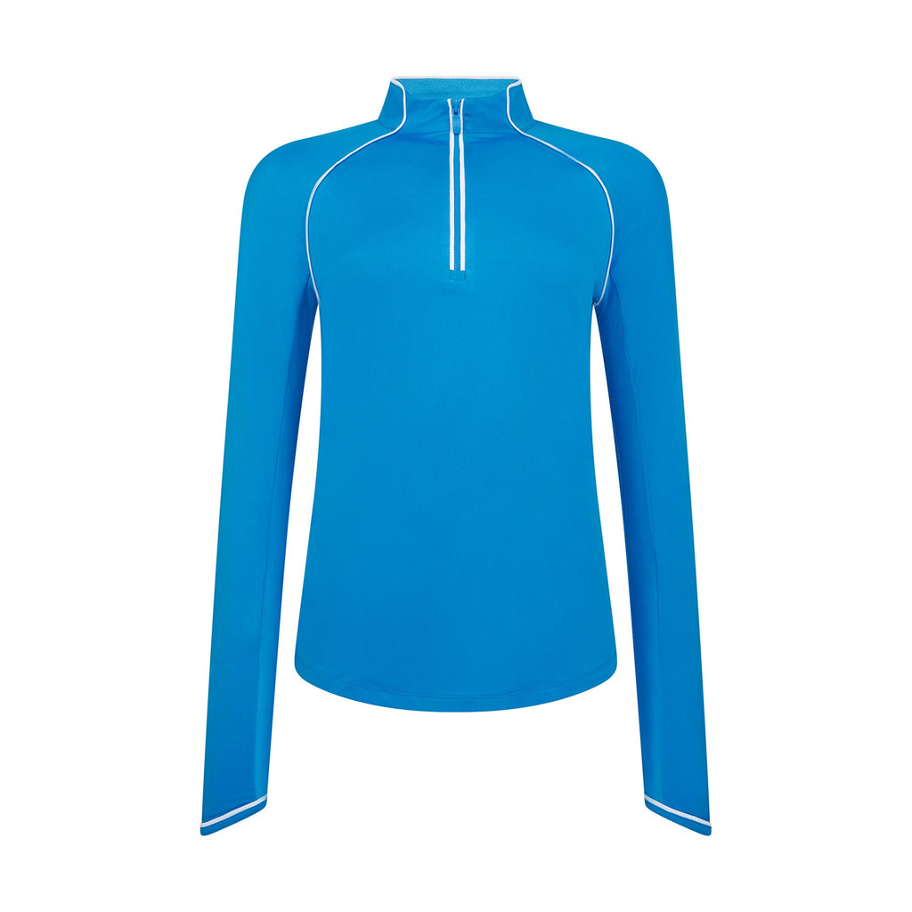 Original Penguin Women's Long Sleeve Top With Sun Protection In French Blue(Womens Long Sleeve Top With Sun Protection Blue Ogksc098gg 478)