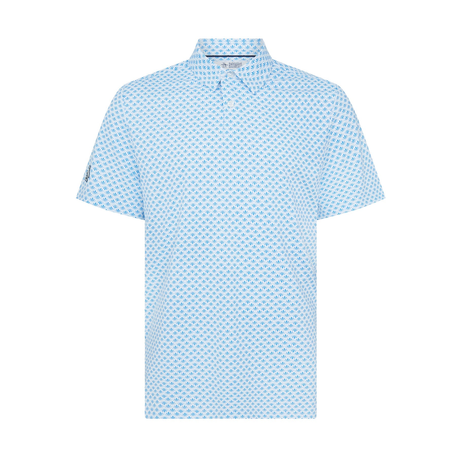 Original Penguin Retro Geo Print Golf Polo Shirt In French Blue(Retro Geo Print Golf Polo Shirt Blue Ogksc0e6gg 478)