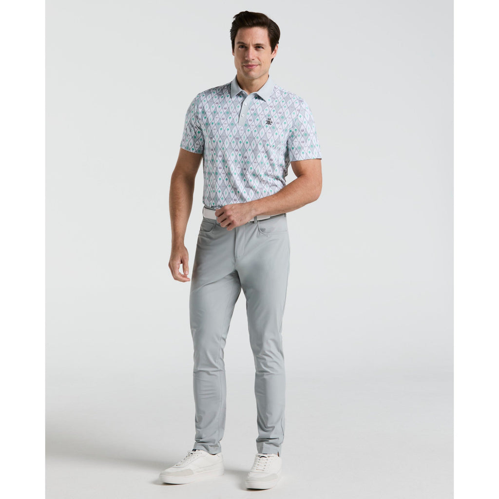 Original Penguin All Over Lattice Cocktail Print Earl Golf Polo Shirt In Bright White(All Over Lattice Cocktail Print Earl Golf Polo Shirt White Ogksf015gg 118)