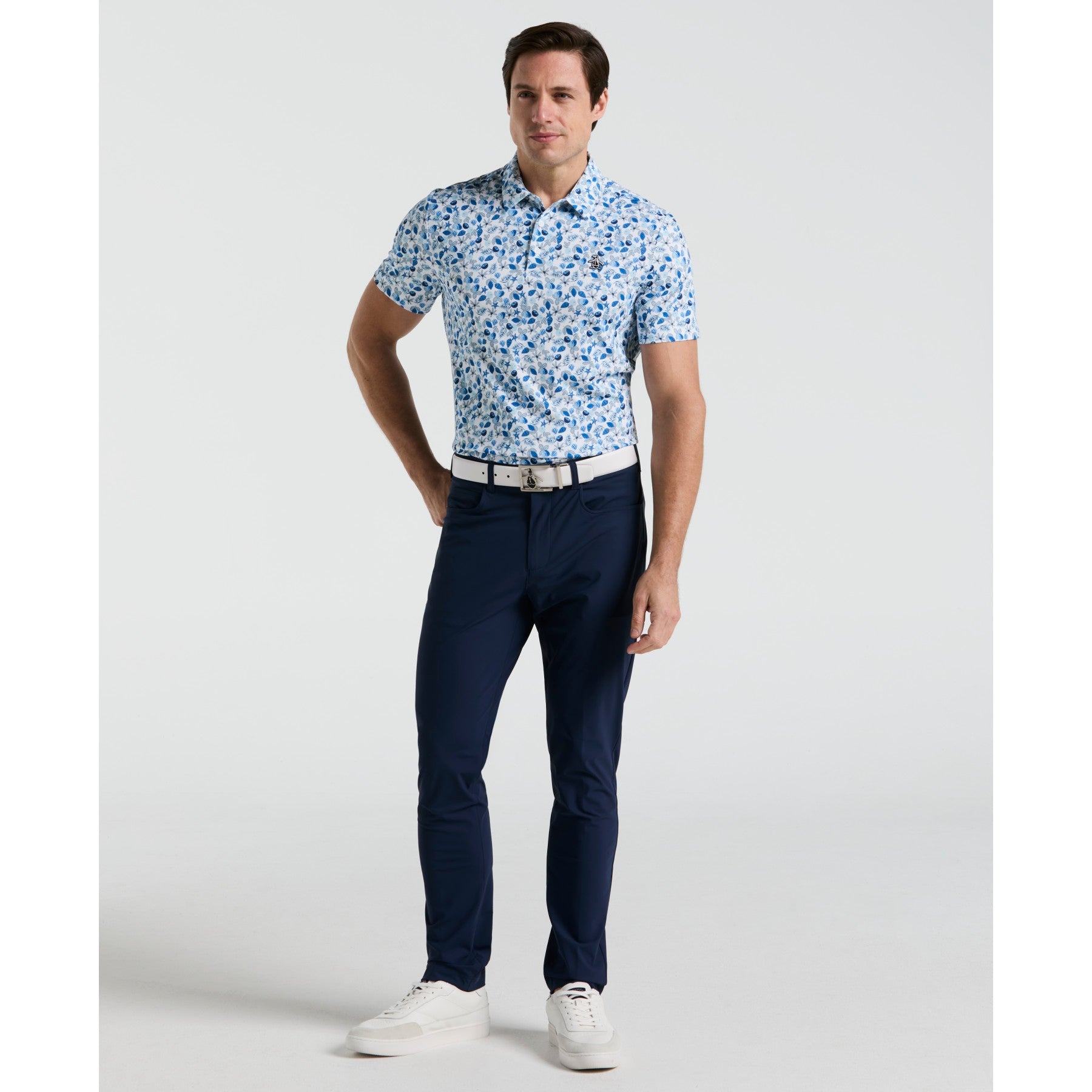 Original Penguin Pete's Coconut Caddy Golf Polo Shirt In Bright White(Petes Coconut Caddy Golf Polo Shirt White Ogksf022gg 118)