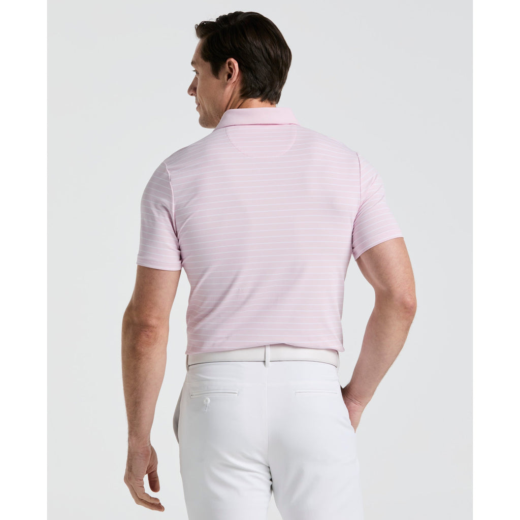 Original Penguin The Heritage Stripe Golf Polo Shirt In Charm Pink(The Heritage Stripe Golf Polo Shirt Pink Ogksf043gg 689)