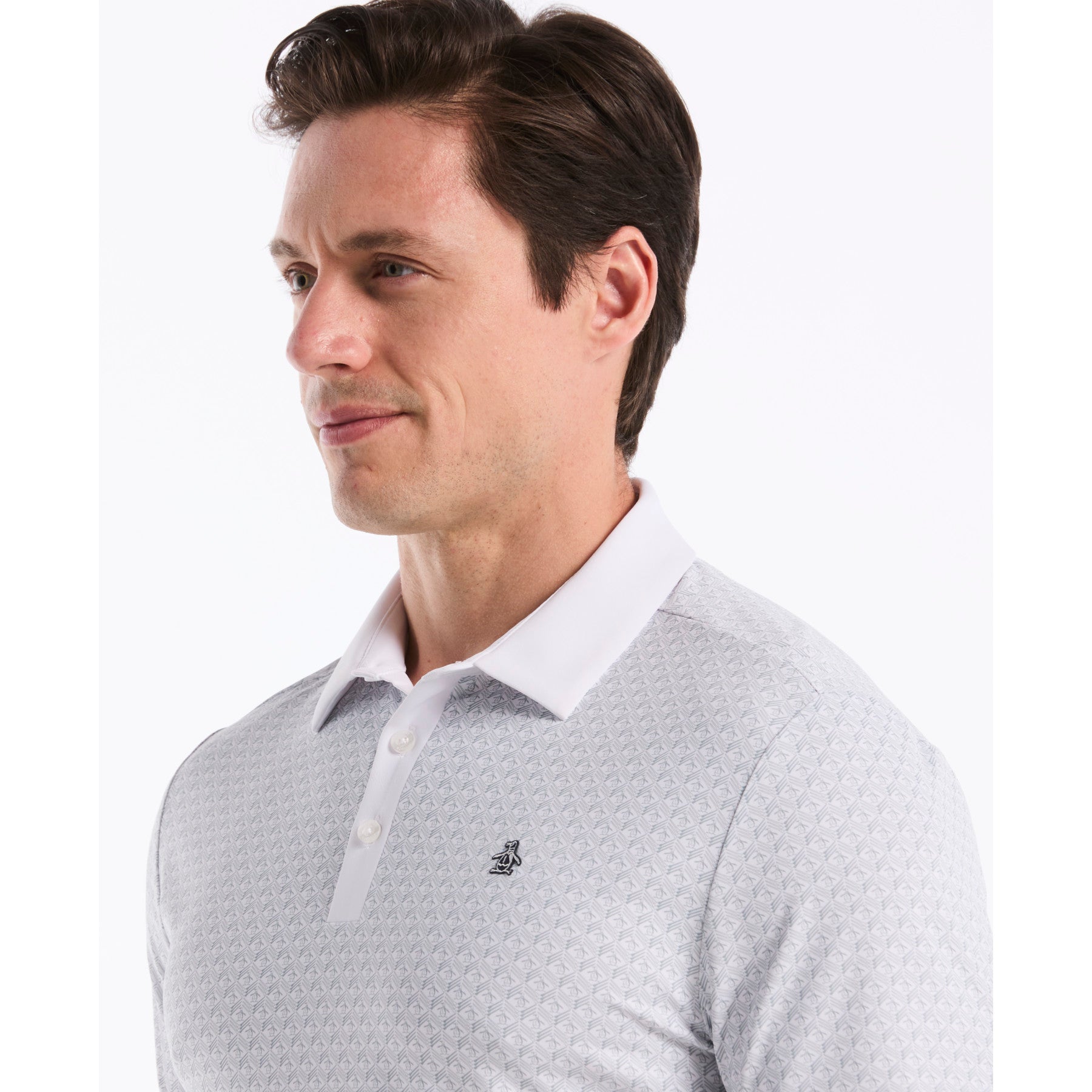 Original Penguin Pete's Tee Time Golf Polo In Bright White(Petes Tee Time Golf Polo Shirt White Ogksf045gg 118)