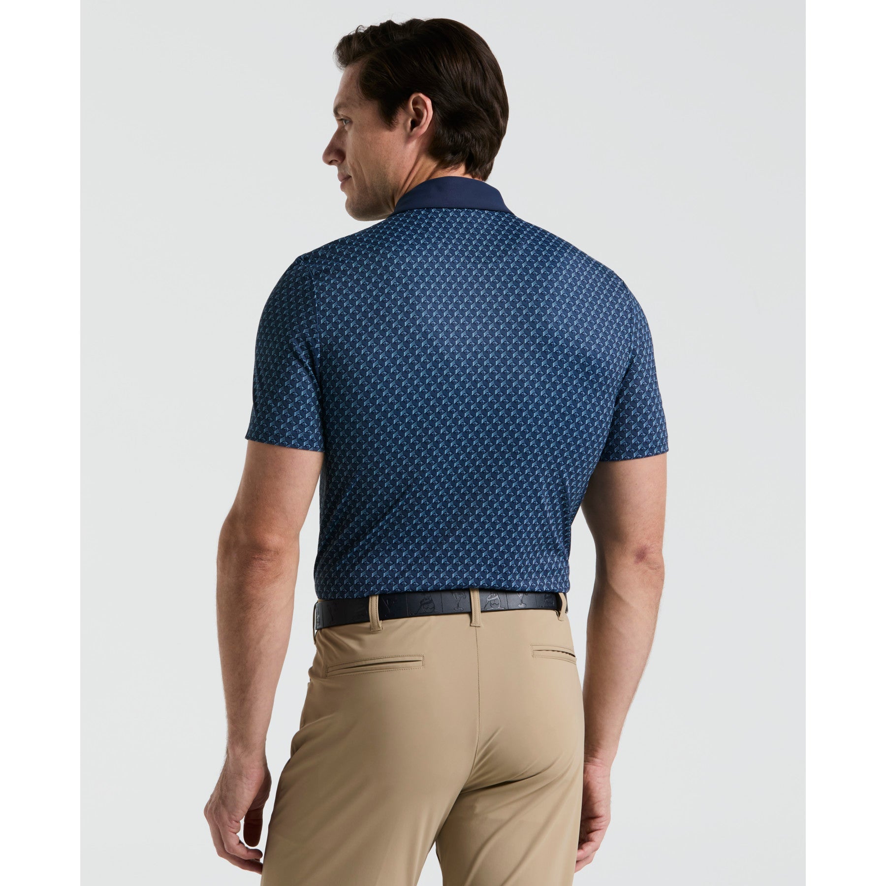 Original Penguin Pete's Tee Time Golf Polo In Black Iris(Petes Tee Time Golf Polo Shirt Blue Ogksf045gg 417)