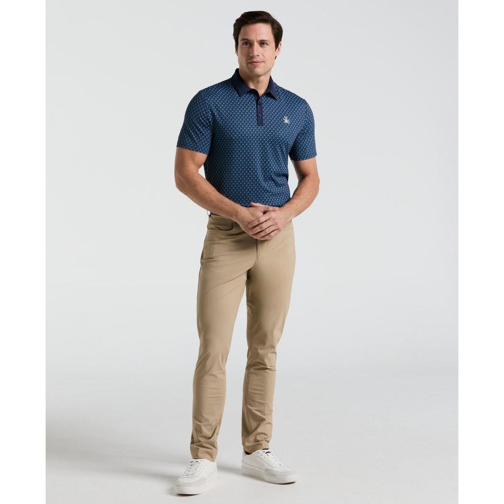 Original Penguin Pete's Tee Time Golf Polo In Black Iris(Petes Tee Time Golf Polo Shirt Blue Ogksf045gg 417)