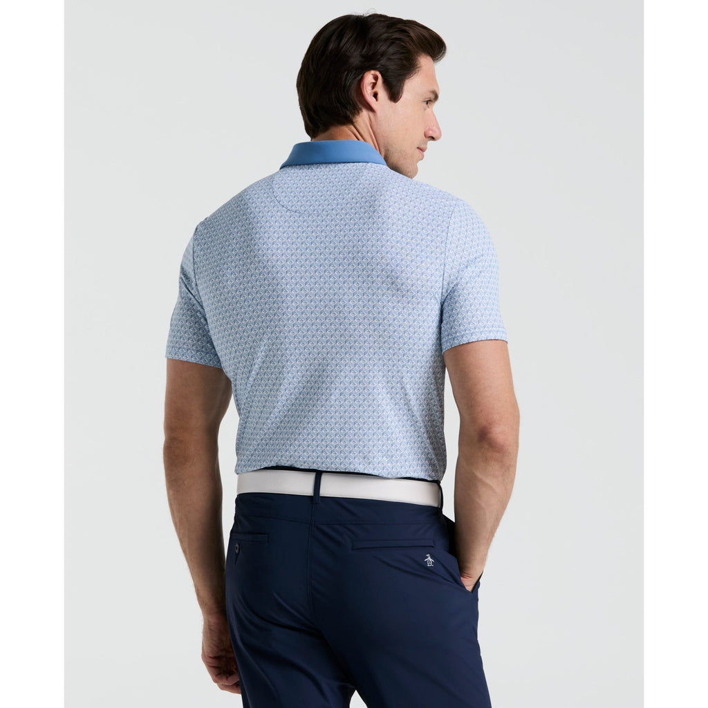 Original Penguin Pete's Tee Time Golf Polo In Quiet Harbour(Petes Tee Time Golf Polo Shirt Blue Ogksf045gg 453)