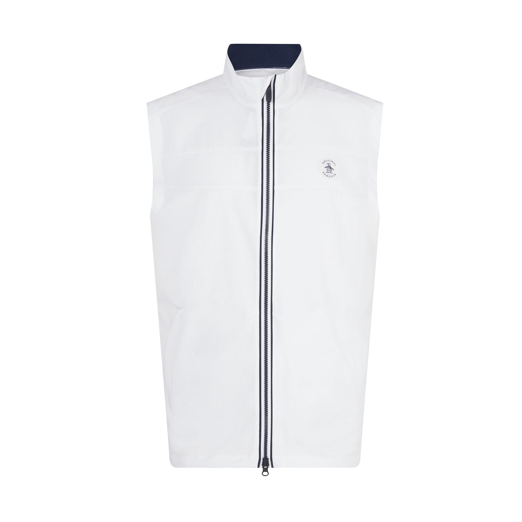 Original Penguin Heritage Lightweight Packable Golf Gilet In Bright White(Heritage Lightweight Packable Golf Gilet White Ogvsf010gg 118)