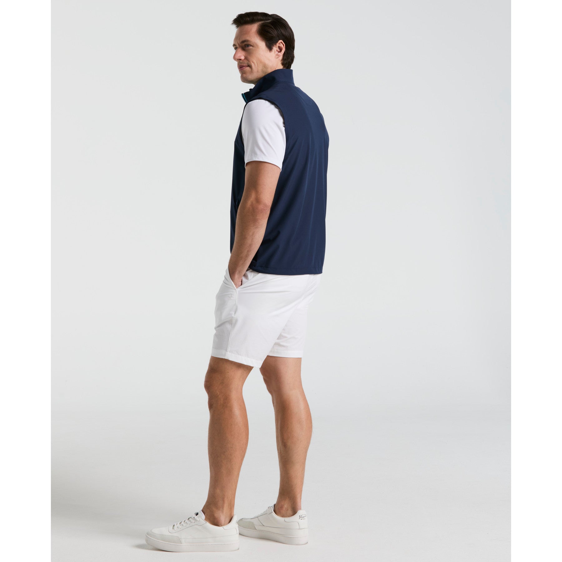 Original Penguin Heritage Lightweight Packable Golf Gilet In Black Iris(Heritage Lightweight Packable Golf Gilet Blue Ogvsf010gg 417)