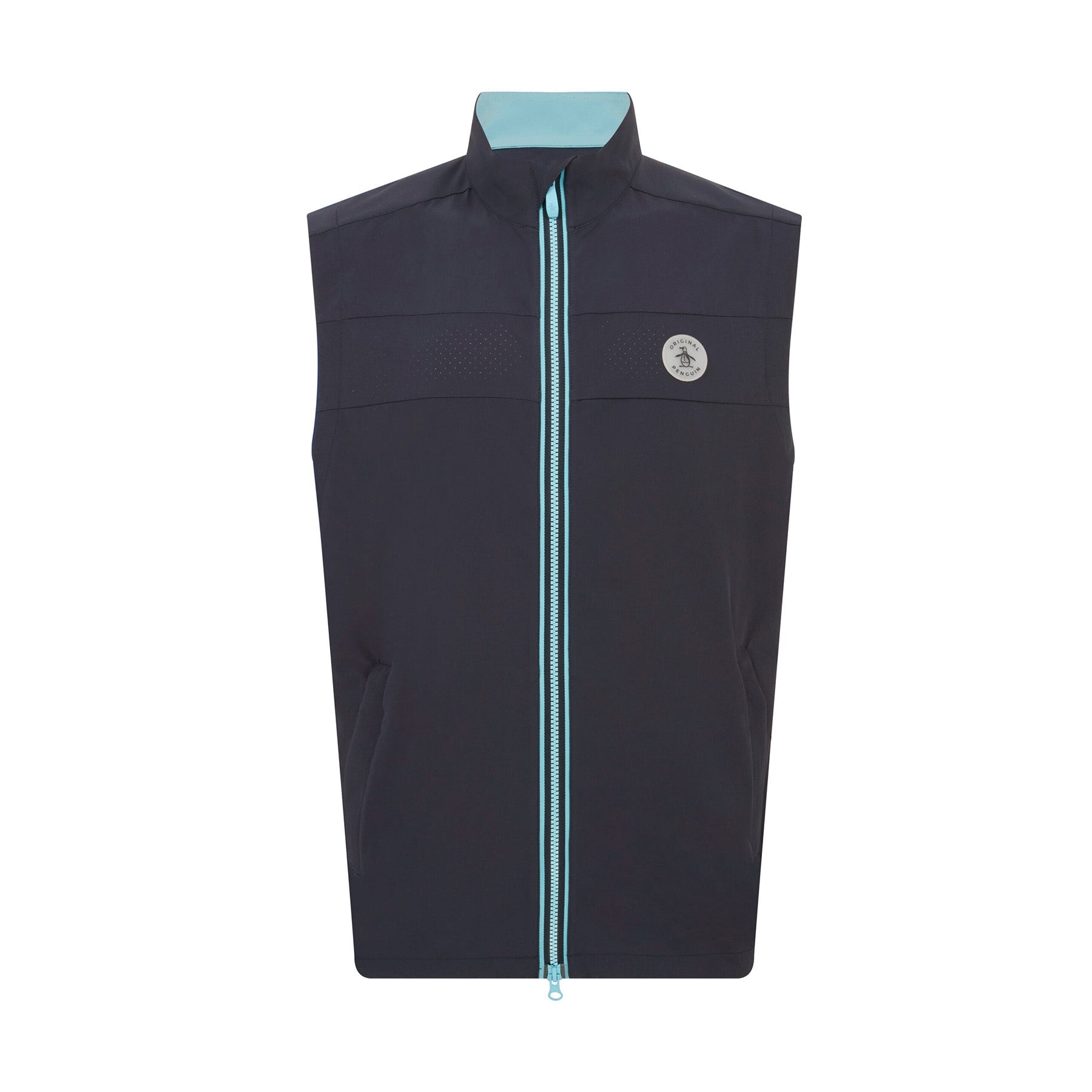 Original Penguin Heritage Lightweight Packable Golf Gilet In Black Iris(Heritage Lightweight Packable Golf Gilet Blue Ogvsf010gg 417)