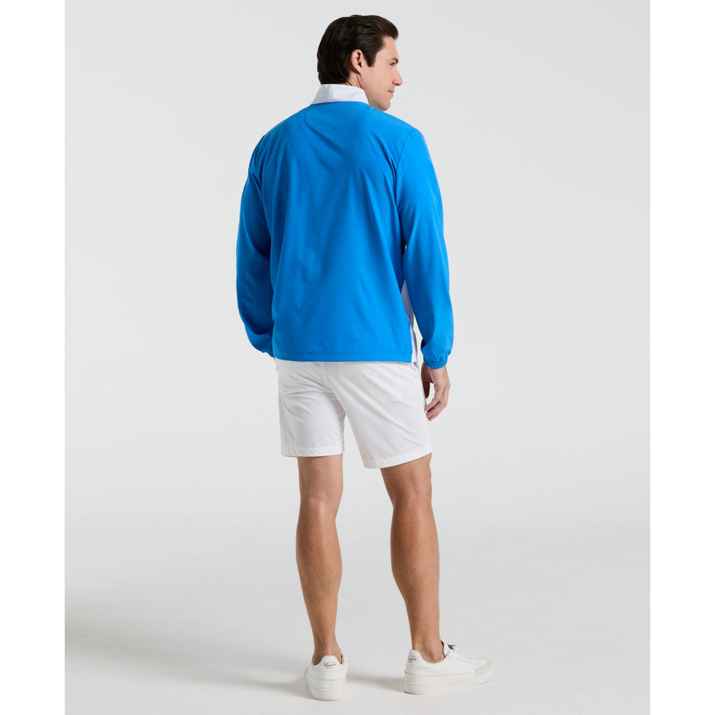 Original Penguin Lightweight 1/4 Zip Colour Block Golf Pullover In French Blue(14 Zip Lightweight Color Block Layering Golf Shirt Blue Ogwsf009gg 478)