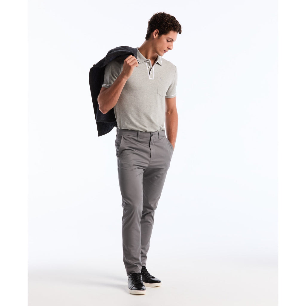 Original Penguin Slim Fit Chinos In Castlerock(Slim Fit Chinos Grey Opbb0022gp 022)