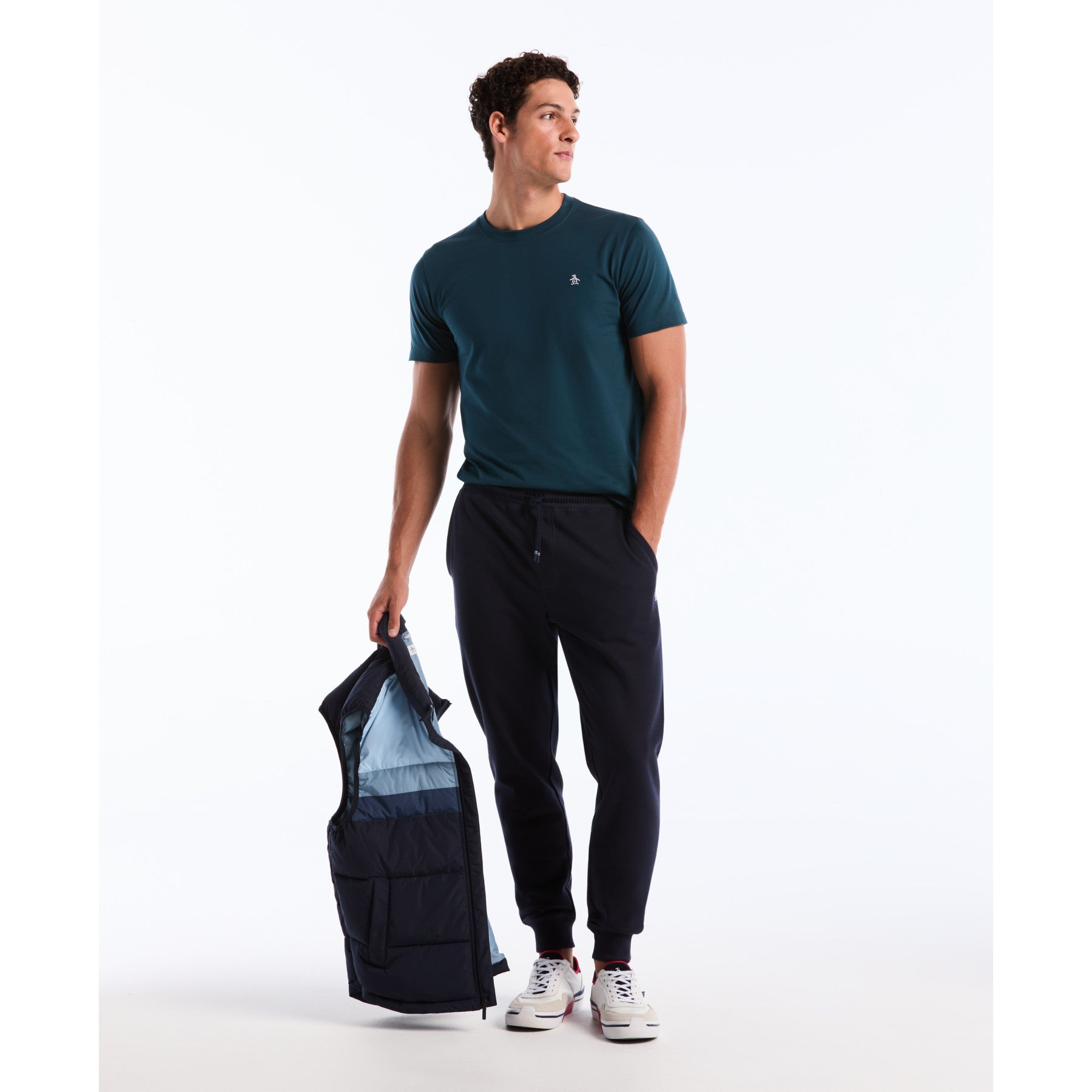 Original Penguin Sticker Pete Fleece Joggers In Dark Sapphire(Sticker Pete Fleece Joggers Blue Opbb0400gp 413)