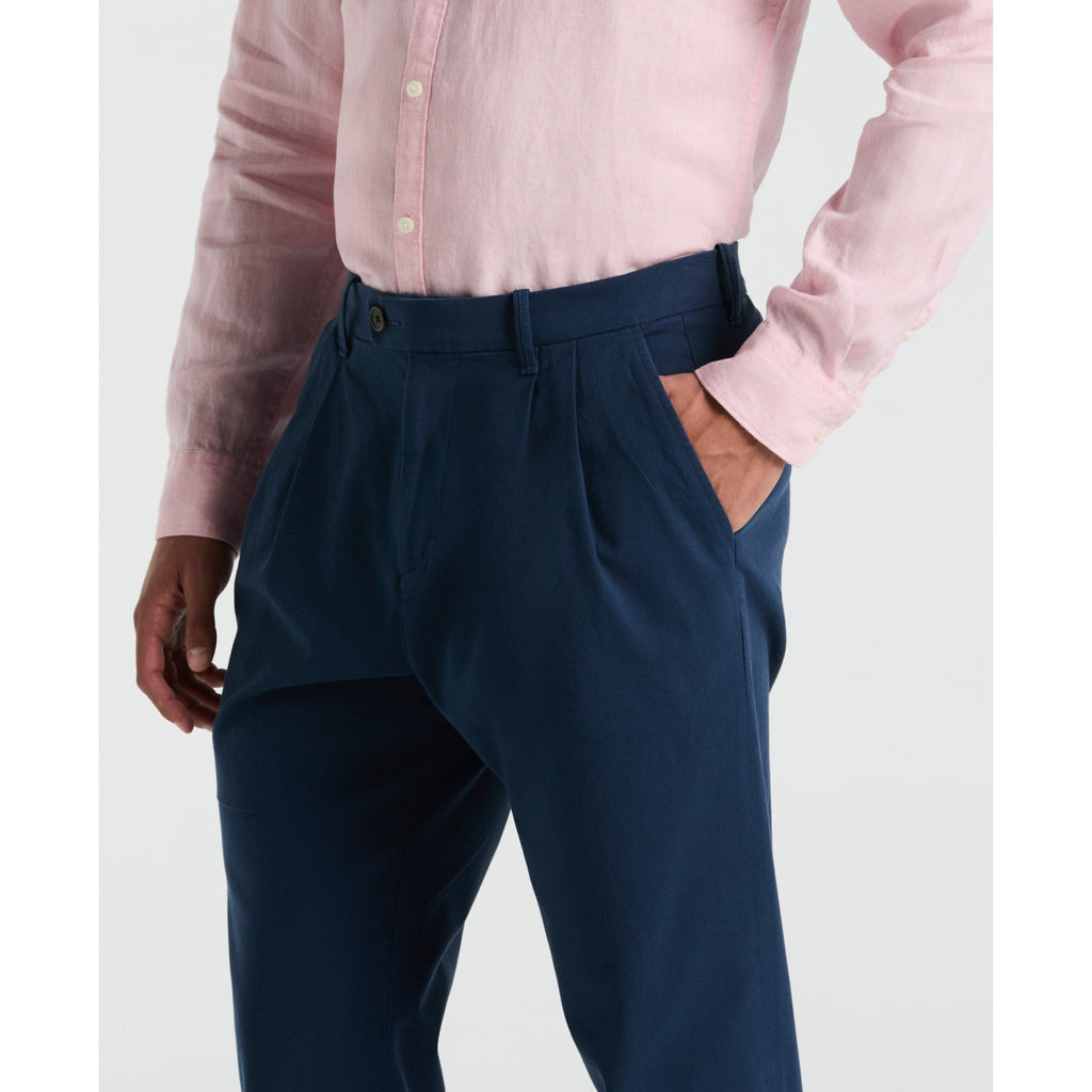 Original Penguin Pleated Chinos In Dark Sapphire(Pleated Chino Pant Blue Opbs2501gp 413)