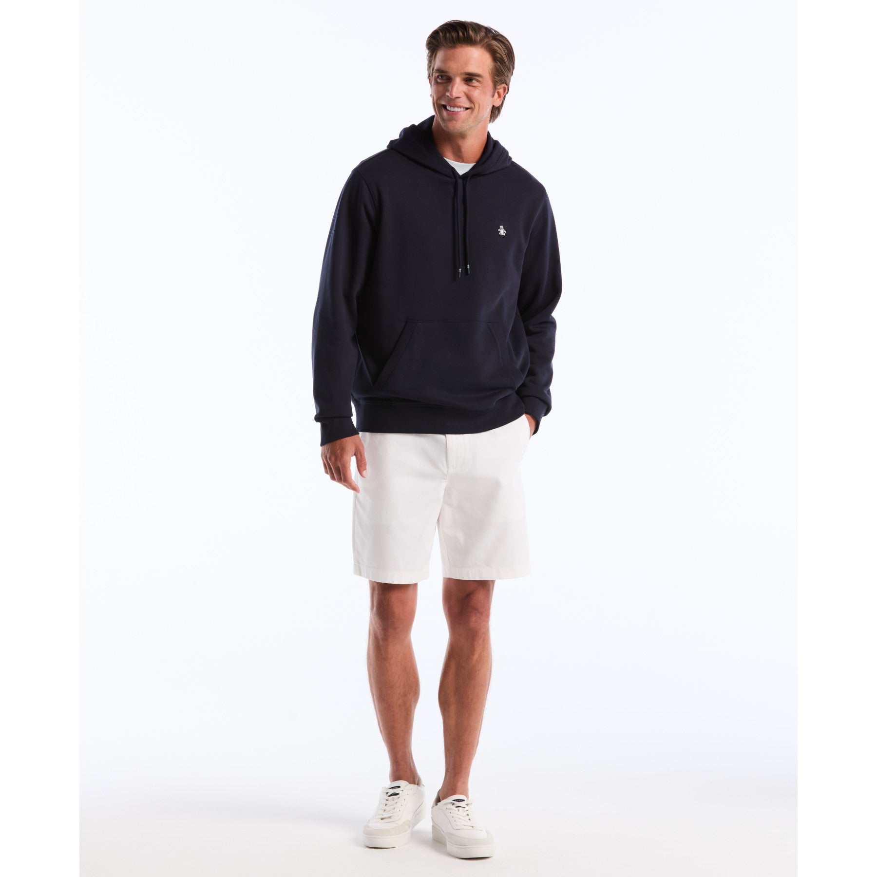Original Penguin Sticker Pete Hoodie In Dark Sapphire(Sticker Pete Hoodie Blue Opkb0040gp 413)