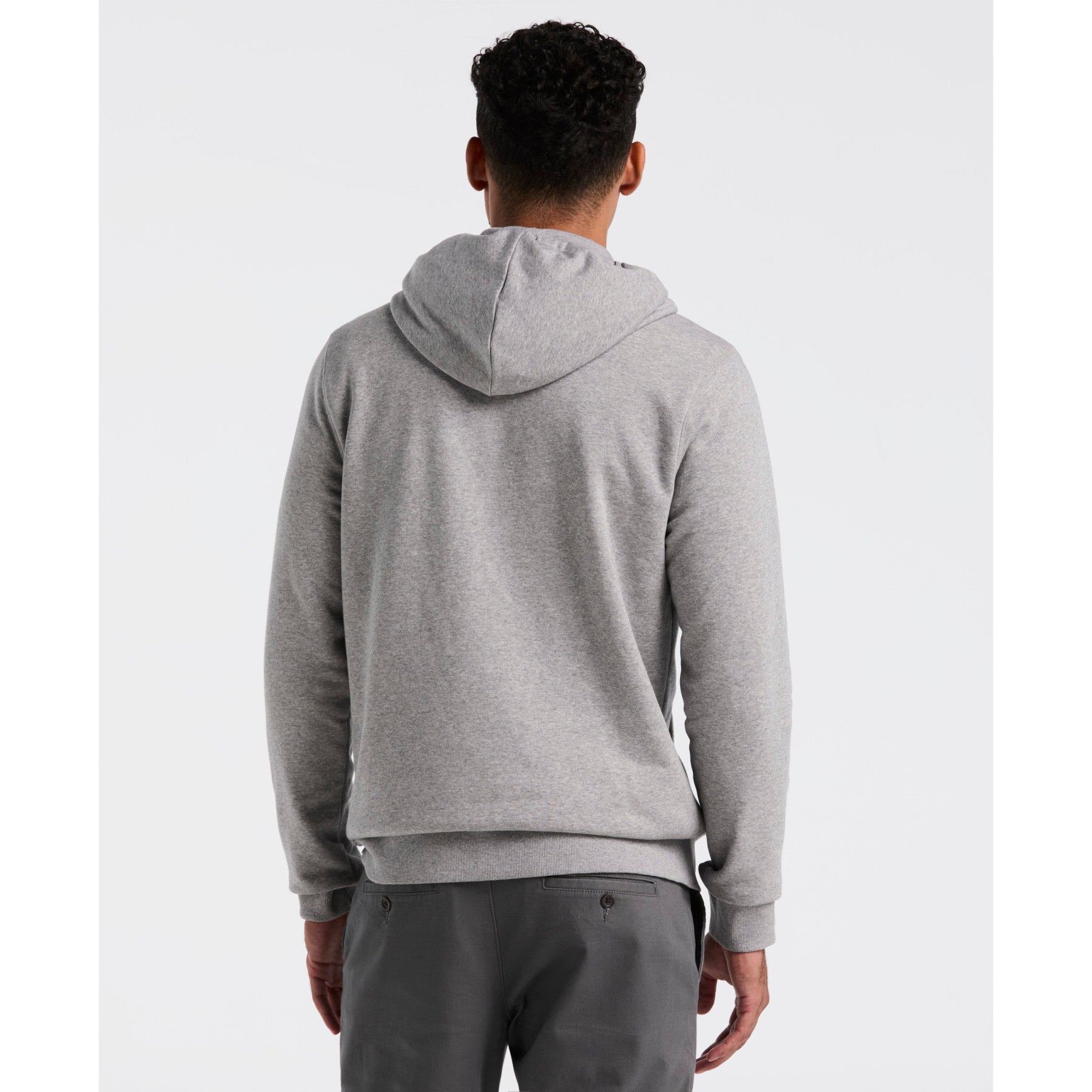 Original Penguin Sticker Pete Full Zip Hoodie In Rain Heather(Sticker Pete Full Zip Hoodie Grey Opkb0400gp 080)