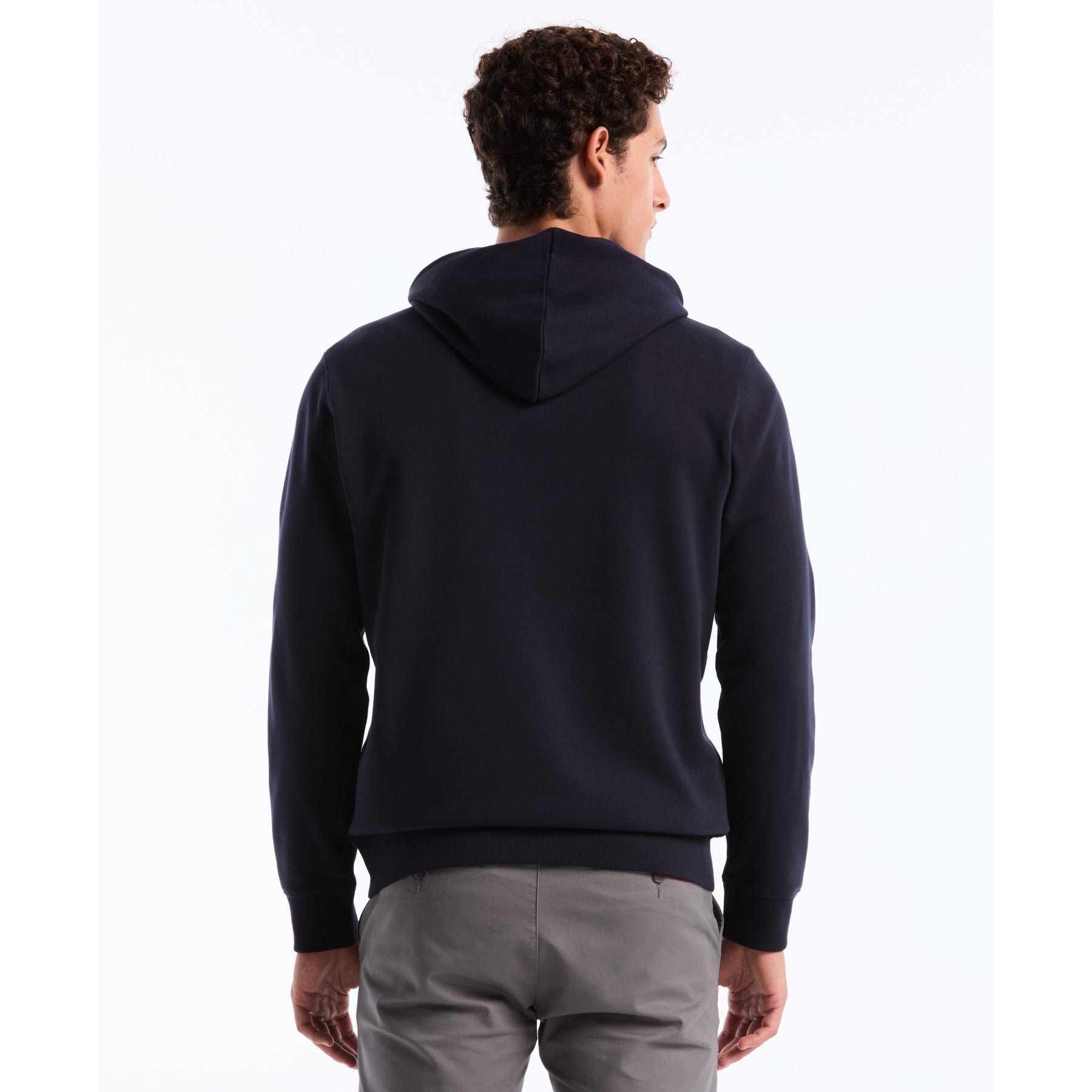 Original Penguin Sticker Pete Full Zip Hoodie In Dark Sapphire(Sticker Pete Full Zip Hoodie Blue Opkb0400gp 413)