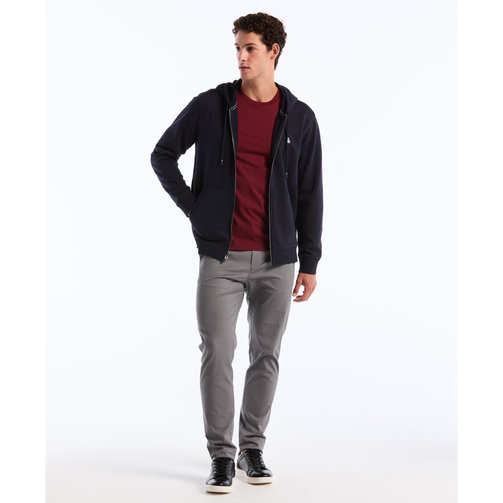 Original Penguin Sticker Pete Full Zip Hoodie In Dark Sapphire(Sticker Pete Full Zip Hoodie Blue Opkb0400gp 413)