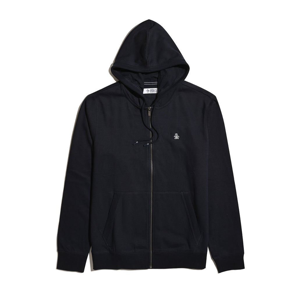 Original Penguin Sticker Pete Full Zip Hoodie In Dark Sapphire(Sticker Pete Full Zip Hoodie Blue Opkb0400gp 413)
