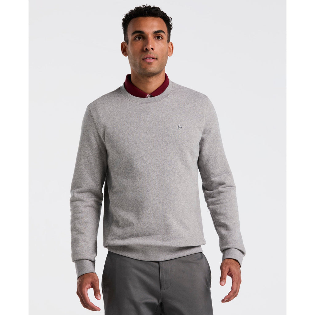 Original Penguin Sticker Pete Sweatshirt In Rain Heather(Sticker Pete Sweatshirt Grey Opkb0404gp 080)
