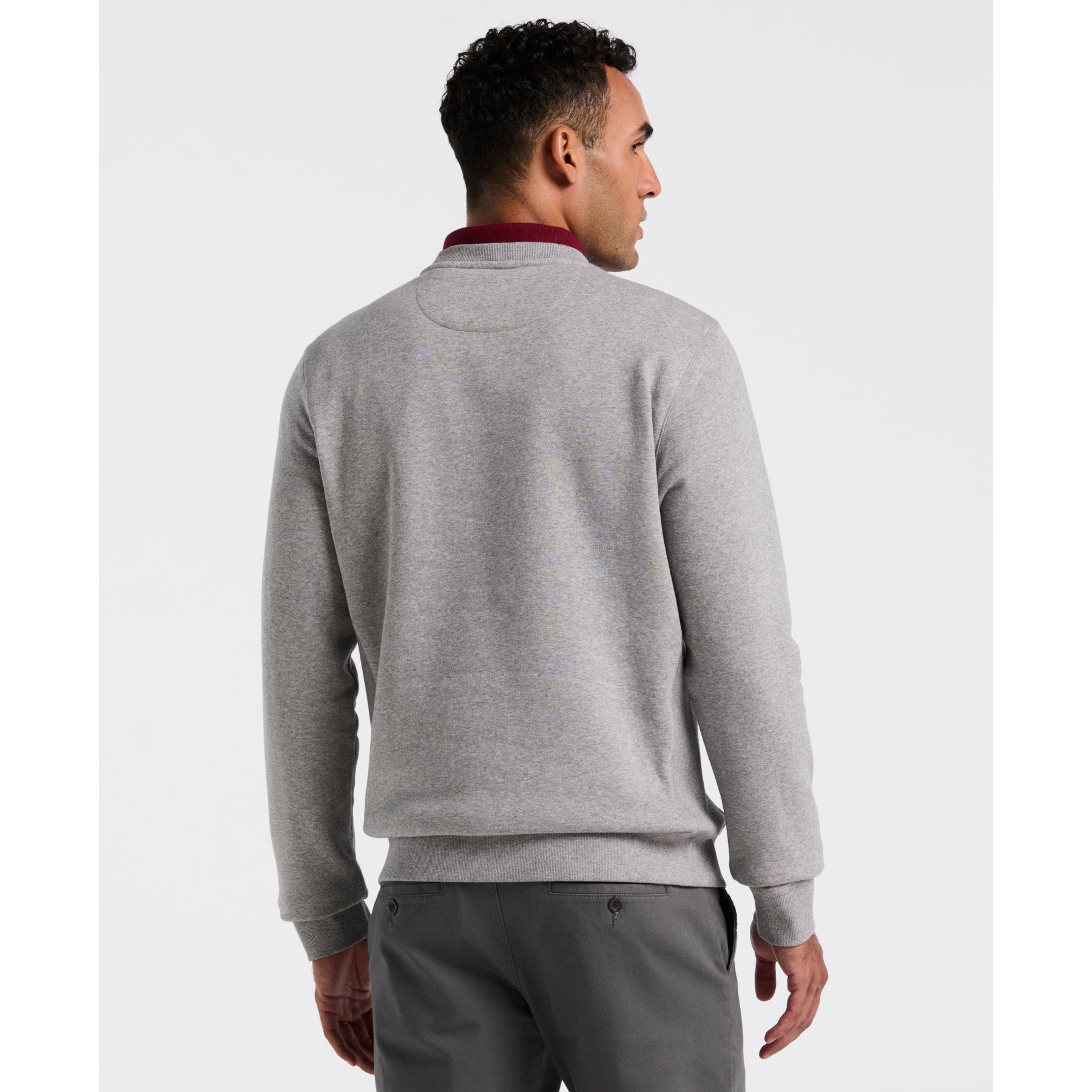 Original Penguin Sticker Pete Sweatshirt In Rain Heather(Sticker Pete Sweatshirt Grey Opkb0404gp 080)