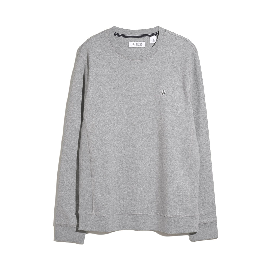 Original Penguin Sticker Pete Sweatshirt In Rain Heather(Sticker Pete Sweatshirt Grey Opkb0404gp 080)