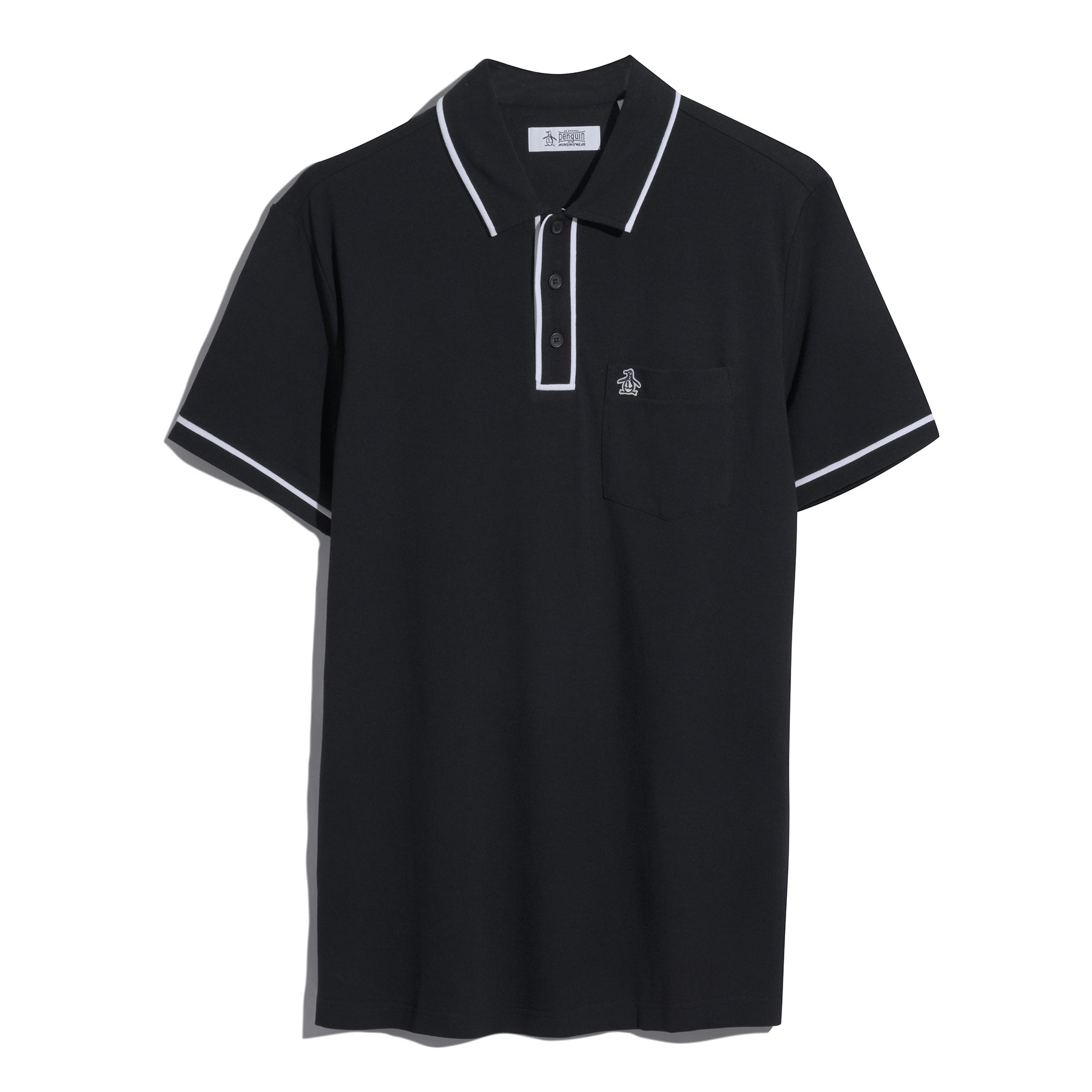 Original Penguin Earl Pique Polo Shirt In True Black(Earl Pique Polo Black Opkb0690gp 010)