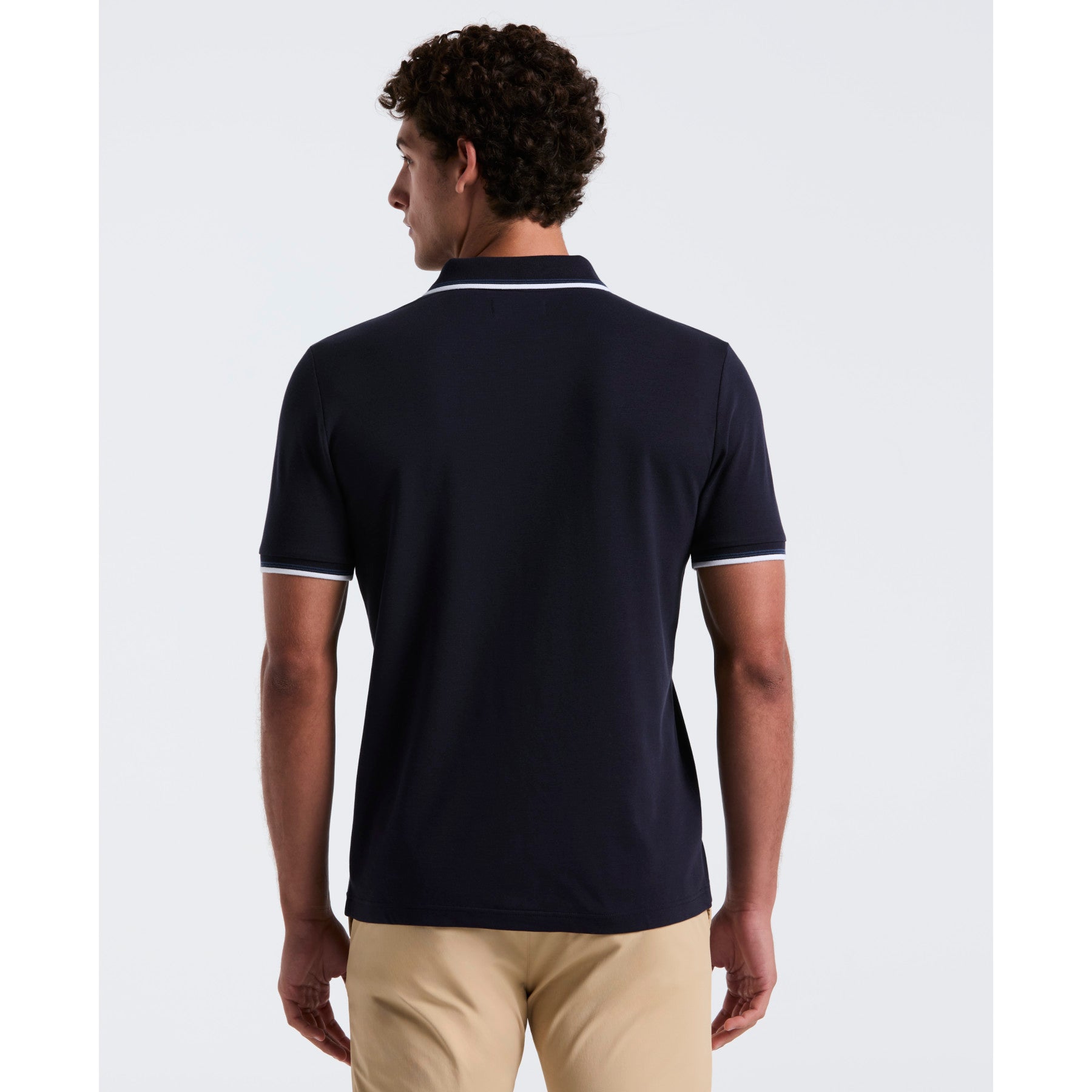 Original Penguin Pique Sticker Pete Tipped Polo Shirt In Dark Sapphire(Pique Sticker Pete Tipped Polo Shirt Blue Opkb0720gp 413)