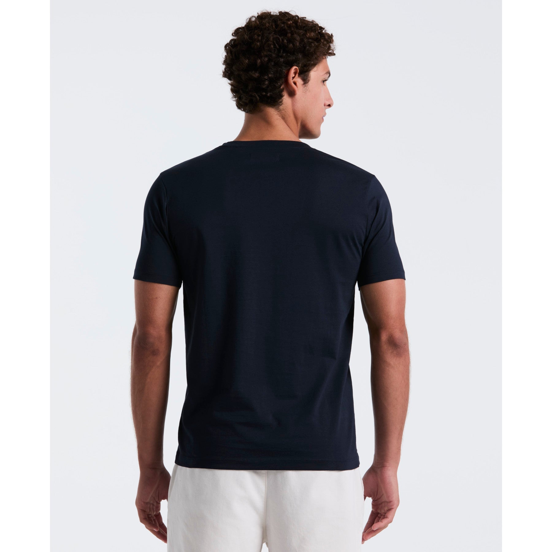 Original Penguin Pin Point Embroidered Logo Organic Cotton T-Shirt In Dark Sapphire(Pin Point Embroidered Logo Organic Cotton T Shirt Blue Opkb0903gp 413)