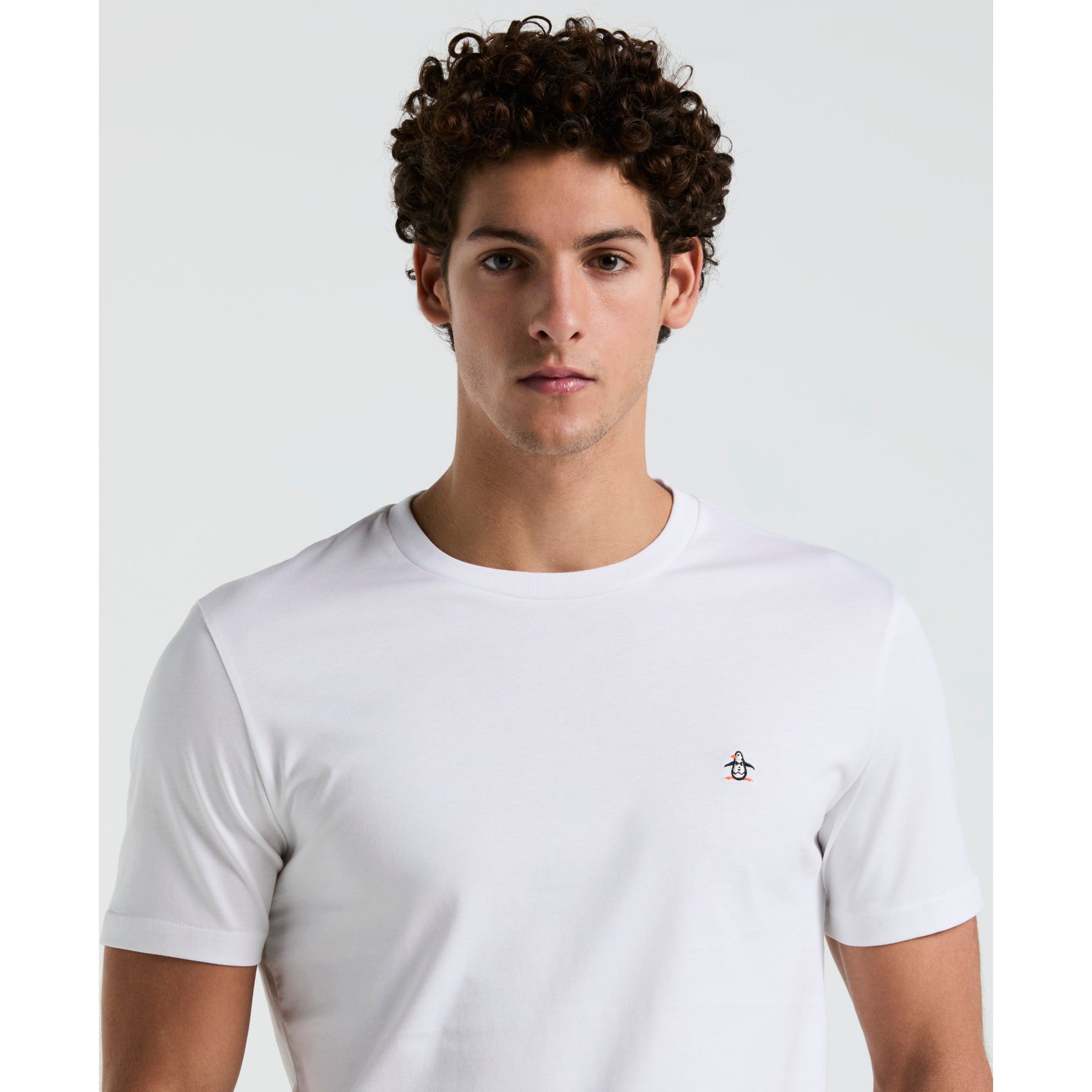 Original Penguin Icons Organic Cotton Jersey TV Pete T-Shirt In Bright White(Organic Cotton Jersey Tv Pete Tee White Opkb2011gp 118)