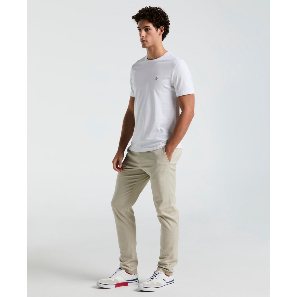 Original Penguin Icons Organic Cotton Jersey TV Pete T-Shirt In Bright White(Organic Cotton Jersey Tv Pete Tee White Opkb2011gp 118)