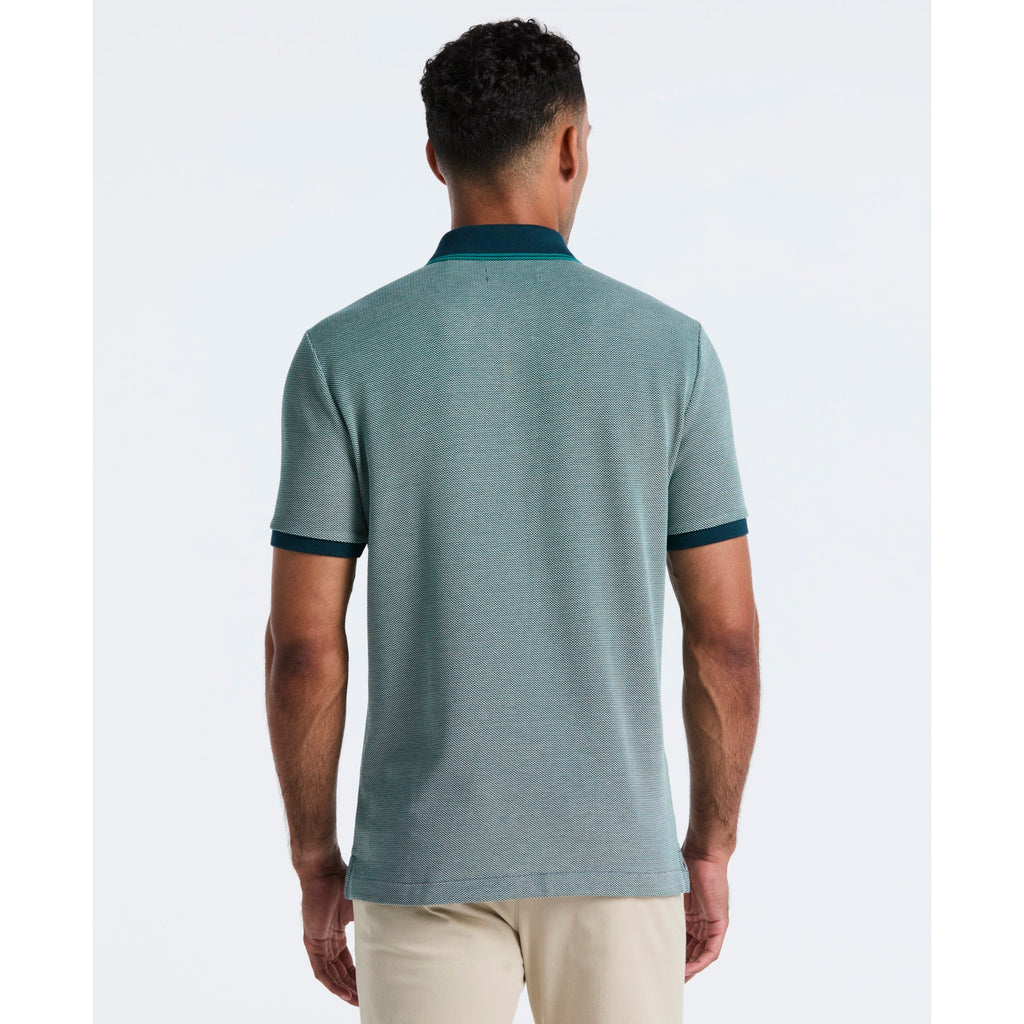 Original Penguin Tricolour Pique Polo Shirt In Reflecting Pond(Tricolour Pique Polo Shirt Blue Opkf2501gp 470)