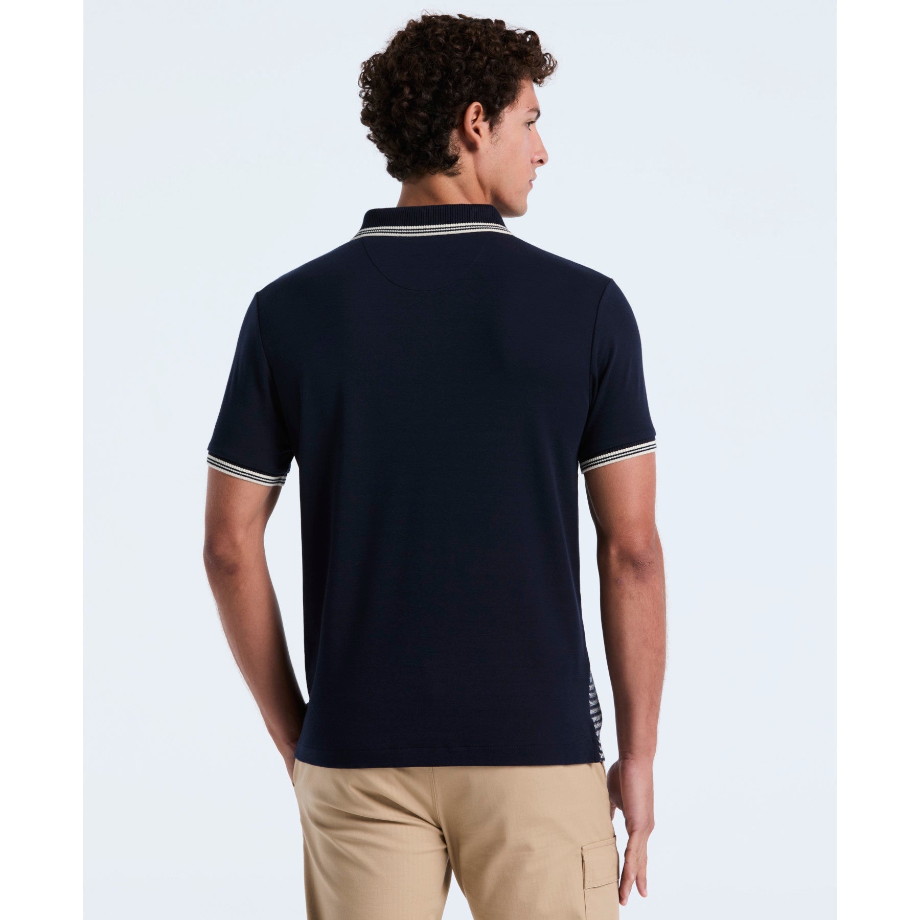 Original Penguin Mini Jacquard Polo Shirt In Dark Sapphire(Mini Jacquard Polo Shirt Blue Opkf2503gp 413)